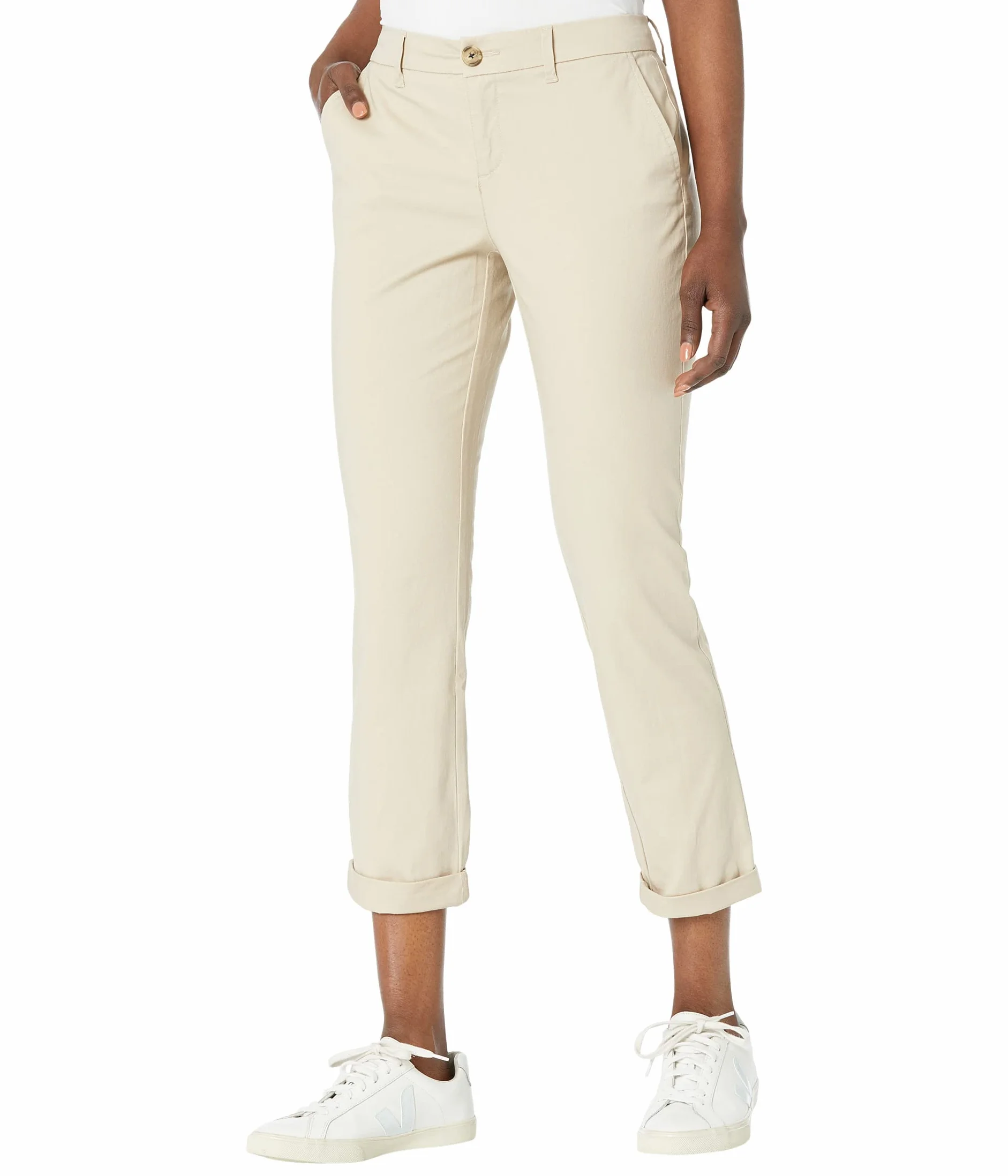 Tommy Hilfiger Spodnie Kobiety Spodnie chinosy Hampton - jednolite