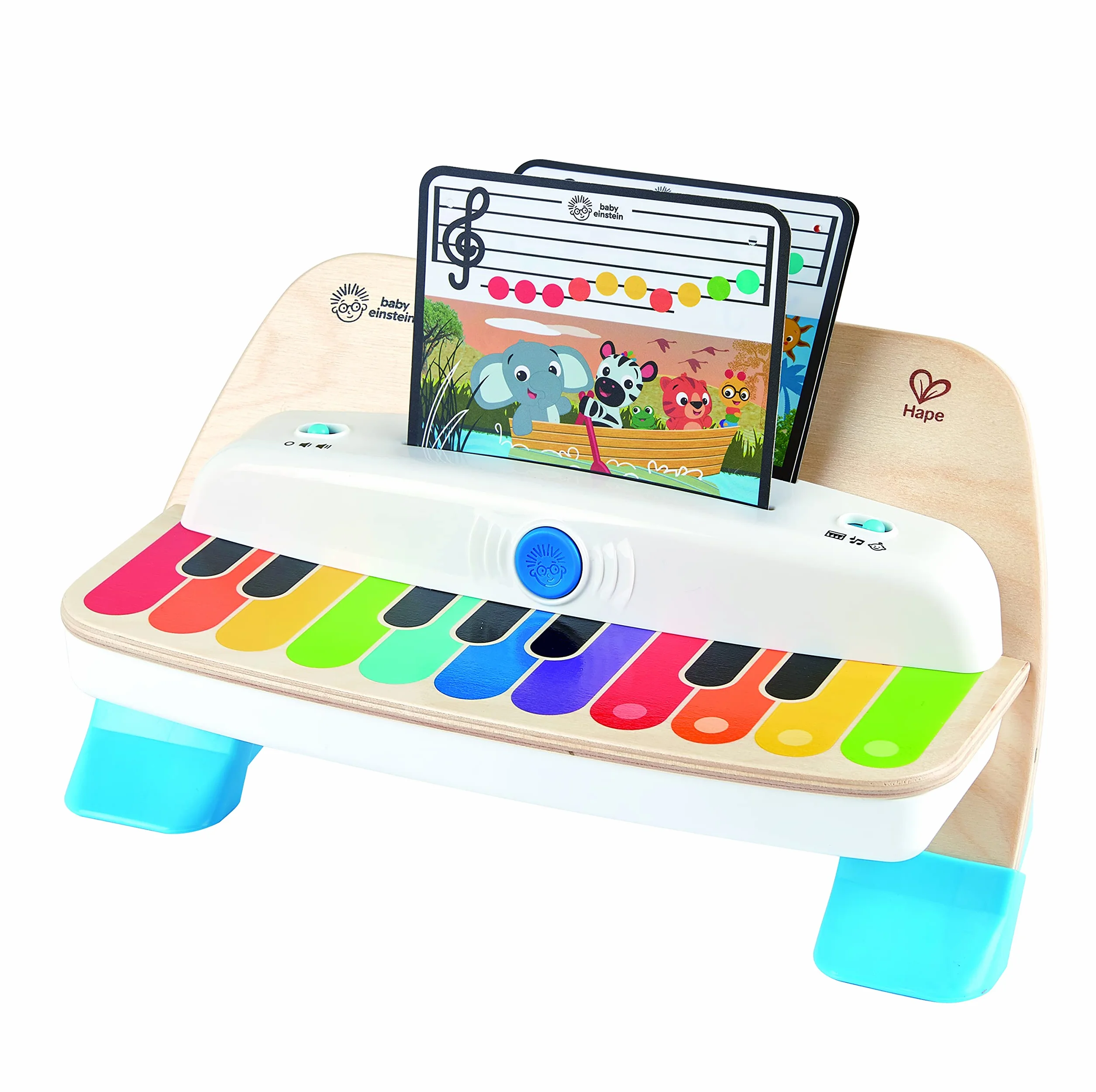 Hape Baby Einstein Magic Touch 6 miesięcy i więcej maluch dziecko 11-klawiszowy drewniany fortepian gra muzyczna zabawka