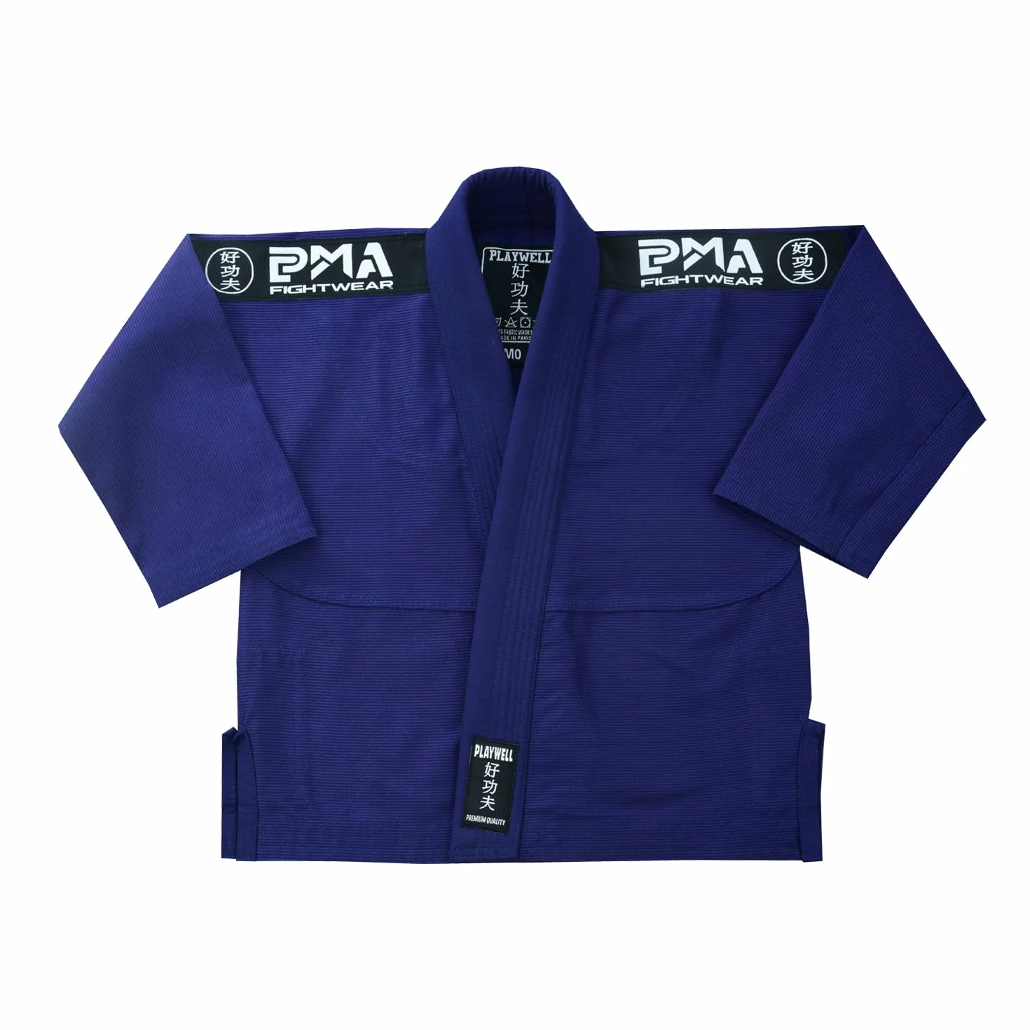 Playwell Dziecięcy granatowy strój Pro Elite BJJ GI, (w zestawie bezpłatny biały pasek)