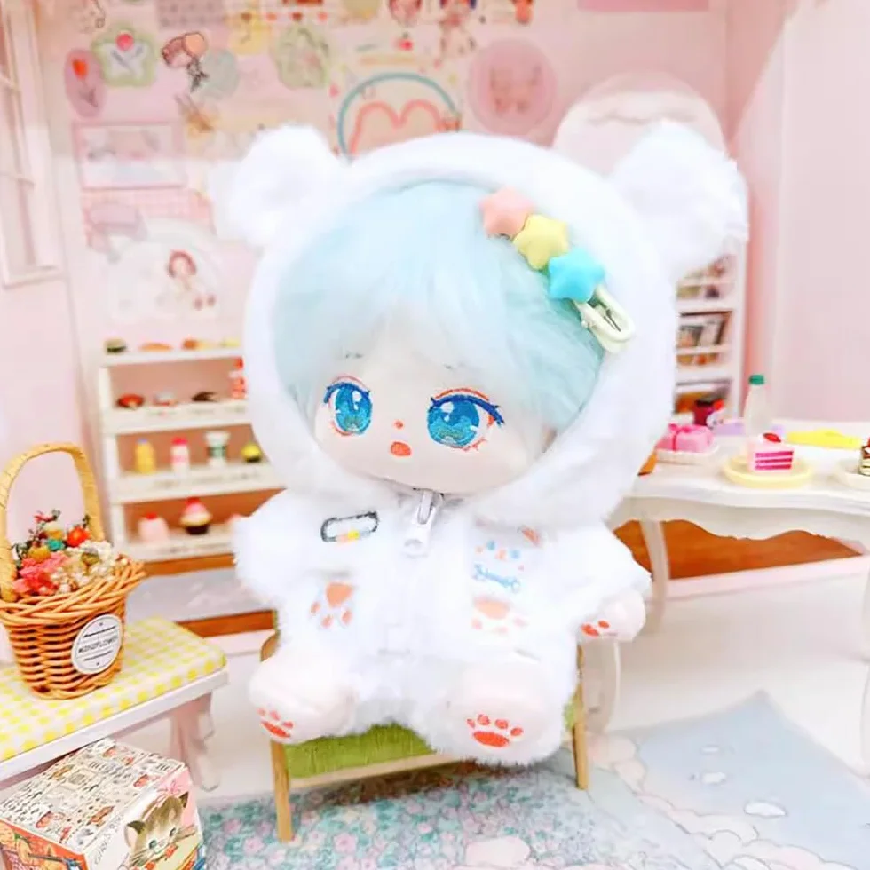 niannyyhouse 10 ~ 15 cm, 20 cm, 40 cm, pluszowe ubrania dla lalek, bluza z kapturem, spodnie, mleczny niedźwiedź, strój, akcesoria dla lalek, przebieranki, 20