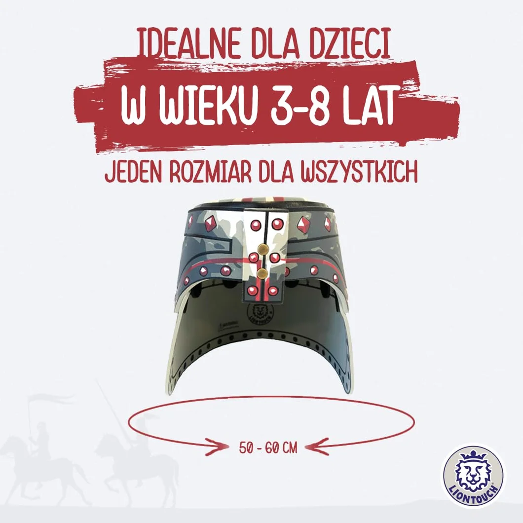 Liontouch 150LT średniowieczna maltańska pianka zabawka kask dla dzieci | część linii kostiumowej dla dzieci