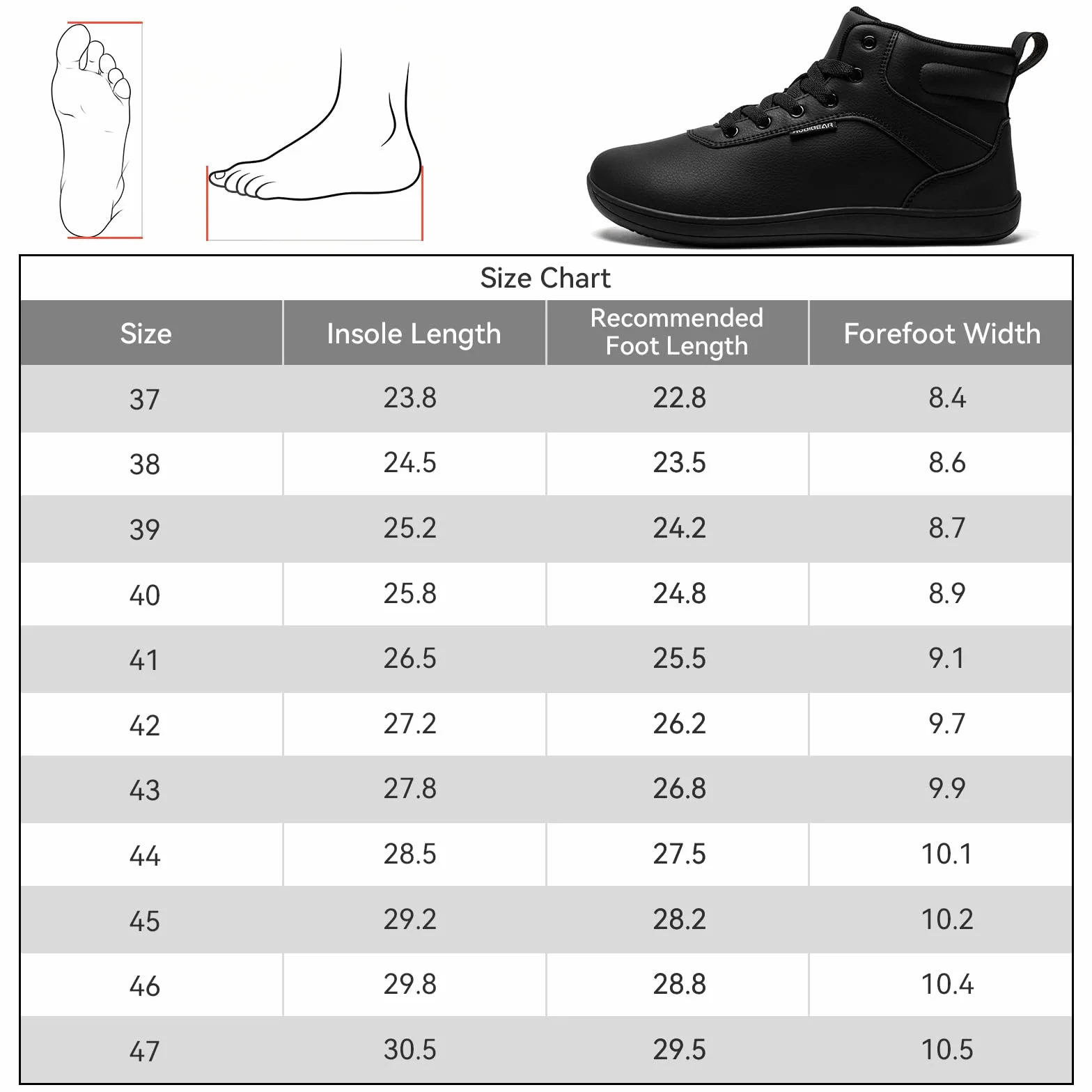 HOBIBARE wodoodporne buty typu sneakers na boso, dla kobiet i mężczyzn, bez obcasa, bez palców, oddychające botki