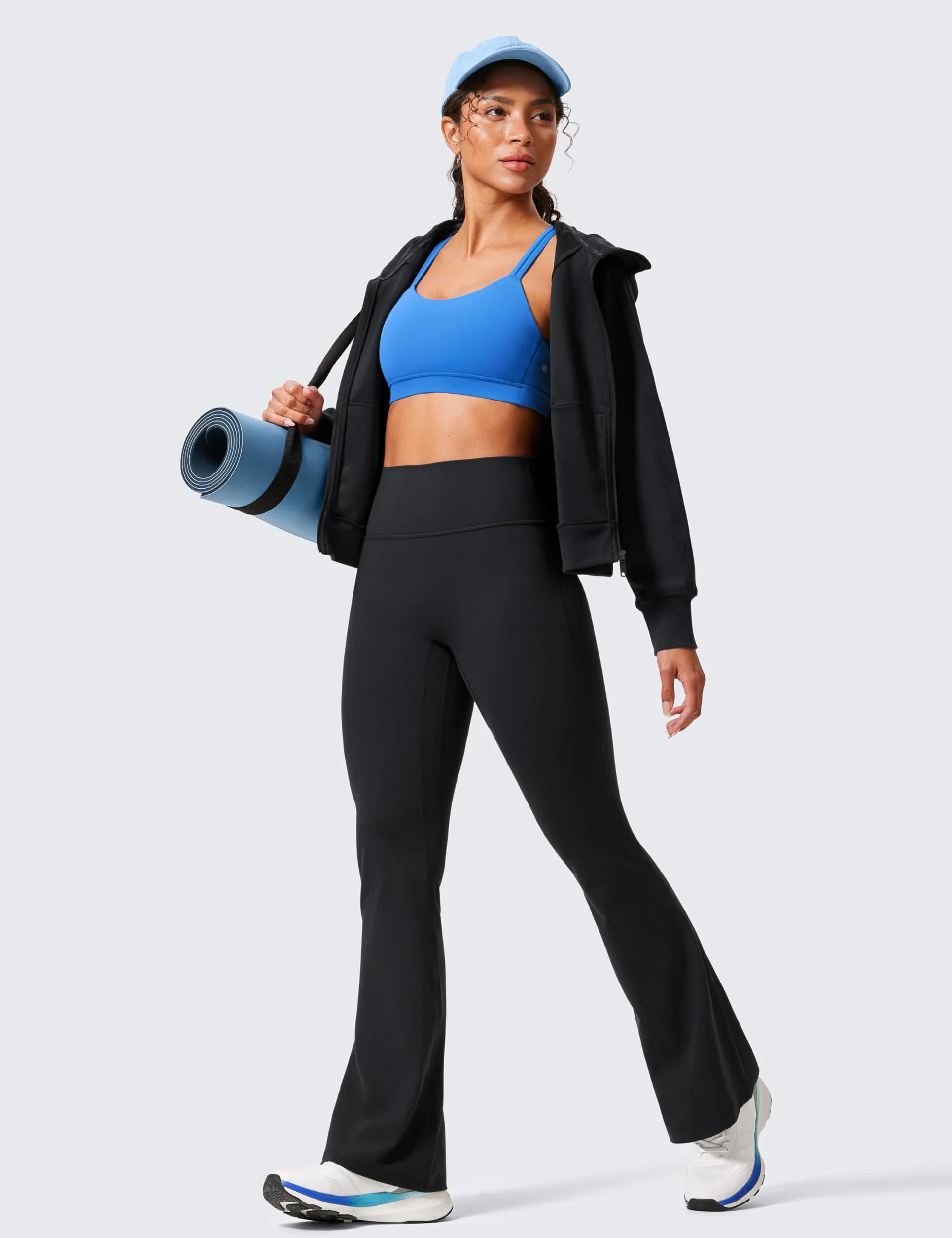 CRZ YOGA Secretsculpt Damskie legginsy Butterlift Scrunch Butt Flare 31" - bez przedniego szwu, z wysokim stanem i rozszerzanymi nogawkami Bootcut