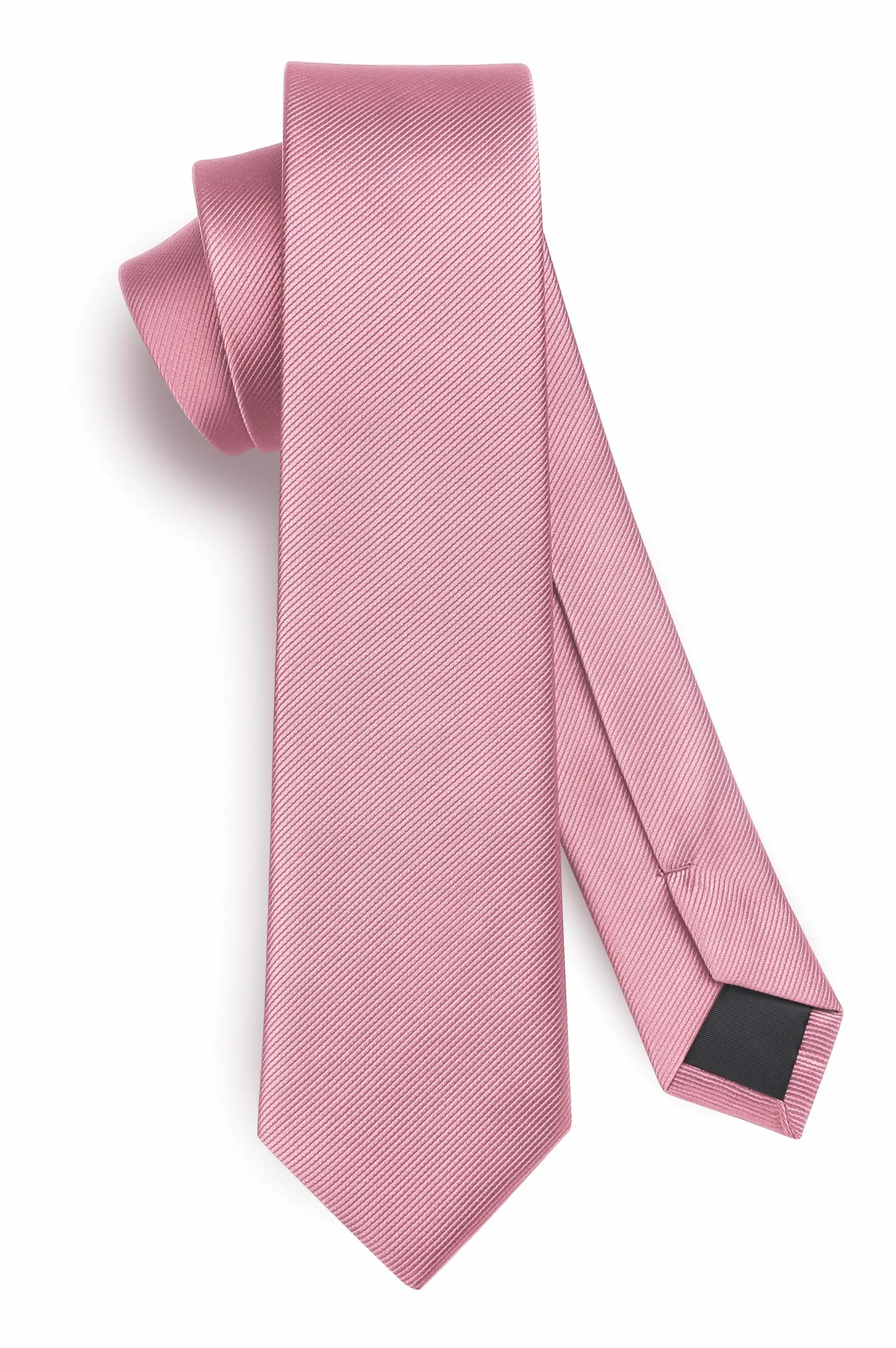 HISDERN Męski krawat, wąski, jednokolorowy, jedwabny krawat dla mężczyzn, klasyczny, formalny, elegancki krawat, na wesele, imprezę, biznesowy krawat, 6 cm
