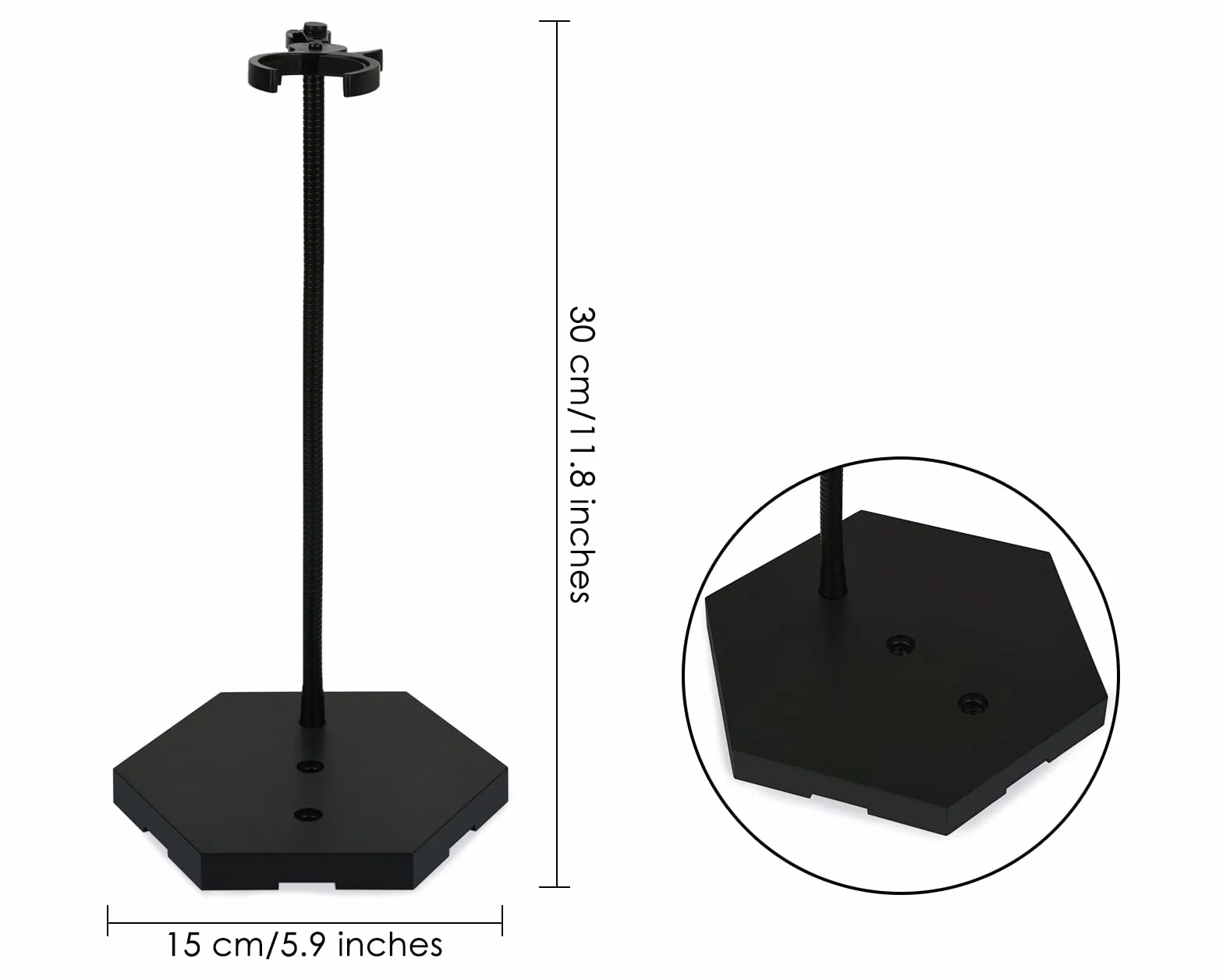 ds. distinctive style Stojak na figurki, 30 cm, łączony, metalowy stojak na zabawki, do figurek w skali 1/6 i 1/9