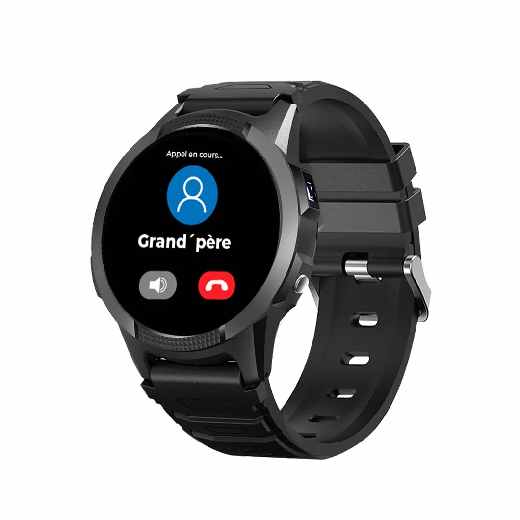 SaveFamily Slim 4G – Smartwatch dla dzieci: wideorozmowy, GPS, dzwonienie, czat, SOS, stoper, krokomierz, wodoodporny IP67, nowoczesny i dyskretny design (czarny)