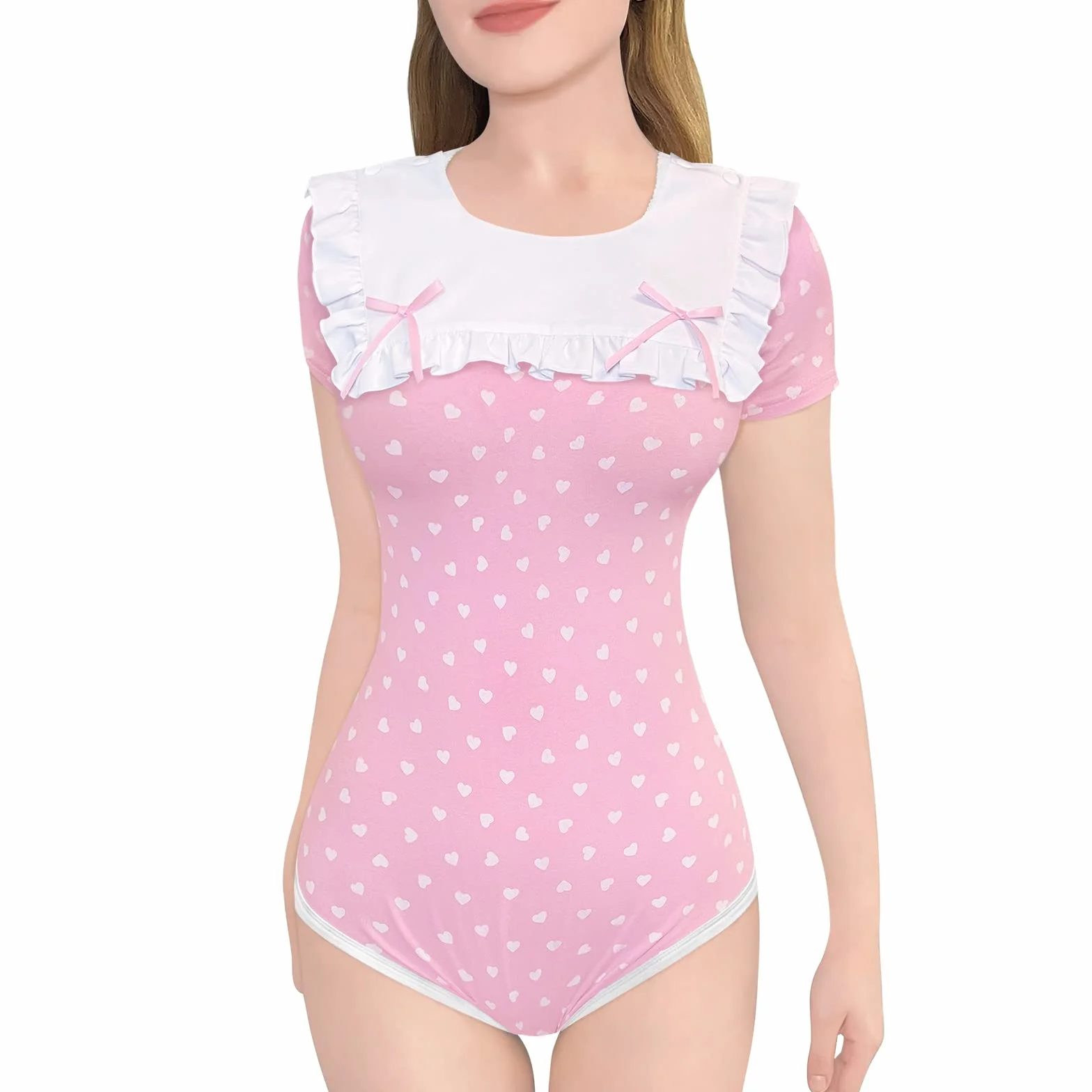 LittleForBig Bawełniany śpioszki Onesie Piżama Bodysuit- Szlachetna Ruletka Kokardka Śliniak Bodysuit