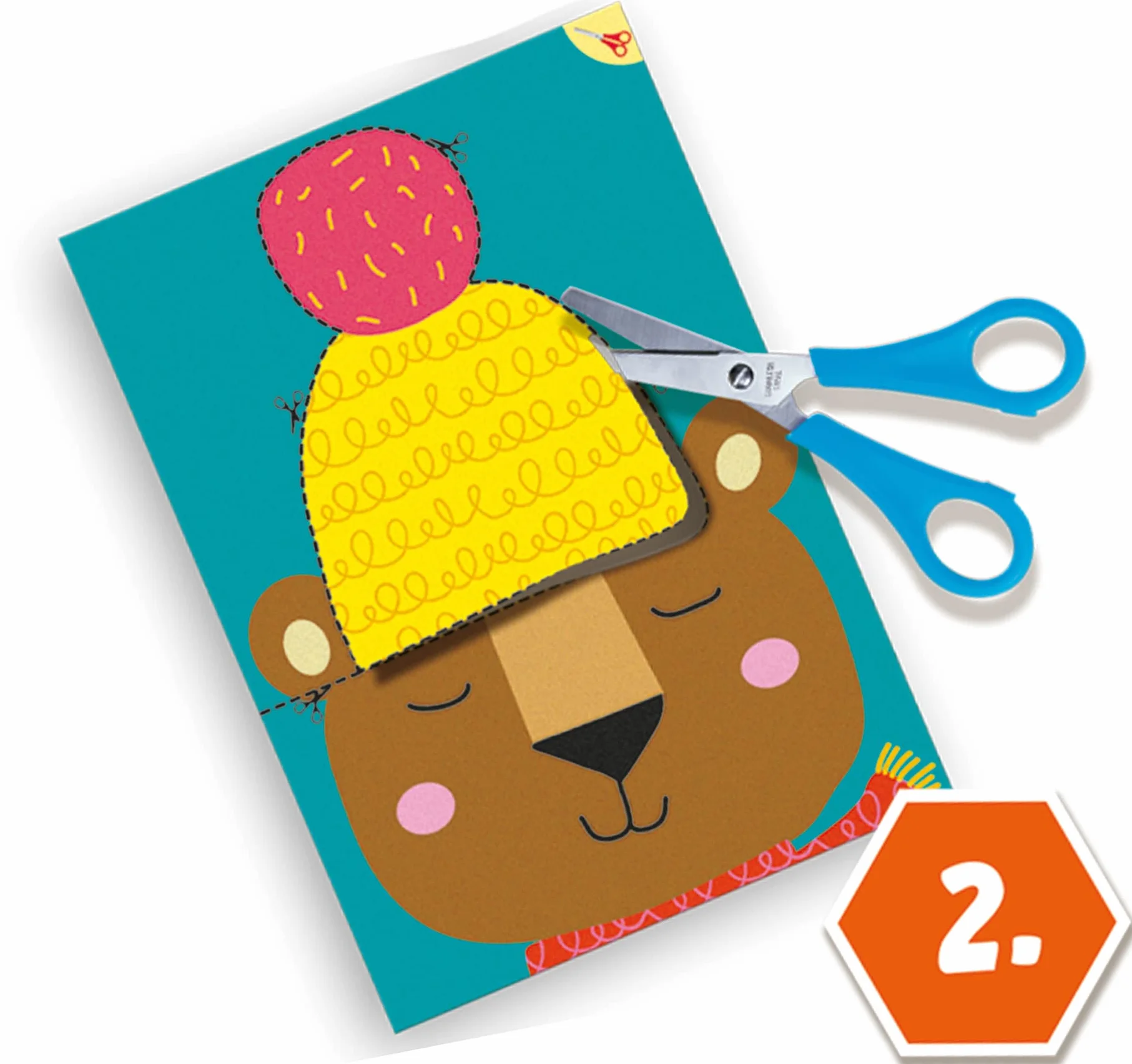 SES Creative | Uczę się wycinać krok po kroku | Edukacyjny zestaw do krojenia 3-6 lat | 3 nożyczki bezpieczeństwa + wypoczynek zygzak | 30 kart do cięcia | drobne motoryki | Aktywność przedszkola |