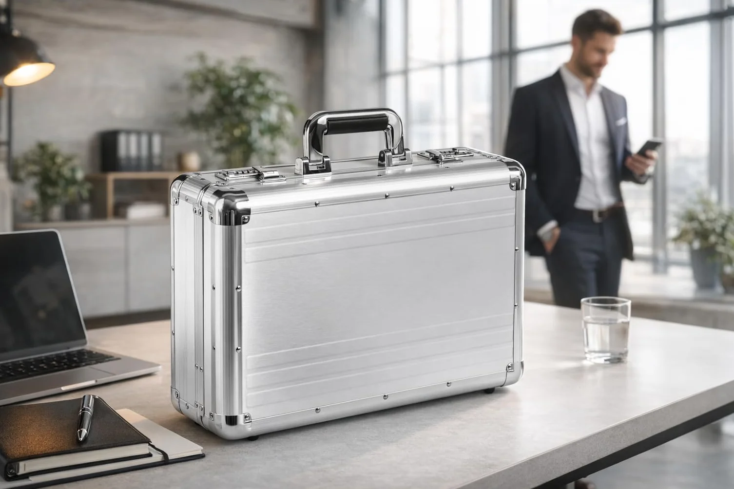 Alumaxx TAURUS Walizka na Dokumenty, Rozmiar 32 × 44 × 11 cm, Srebrny