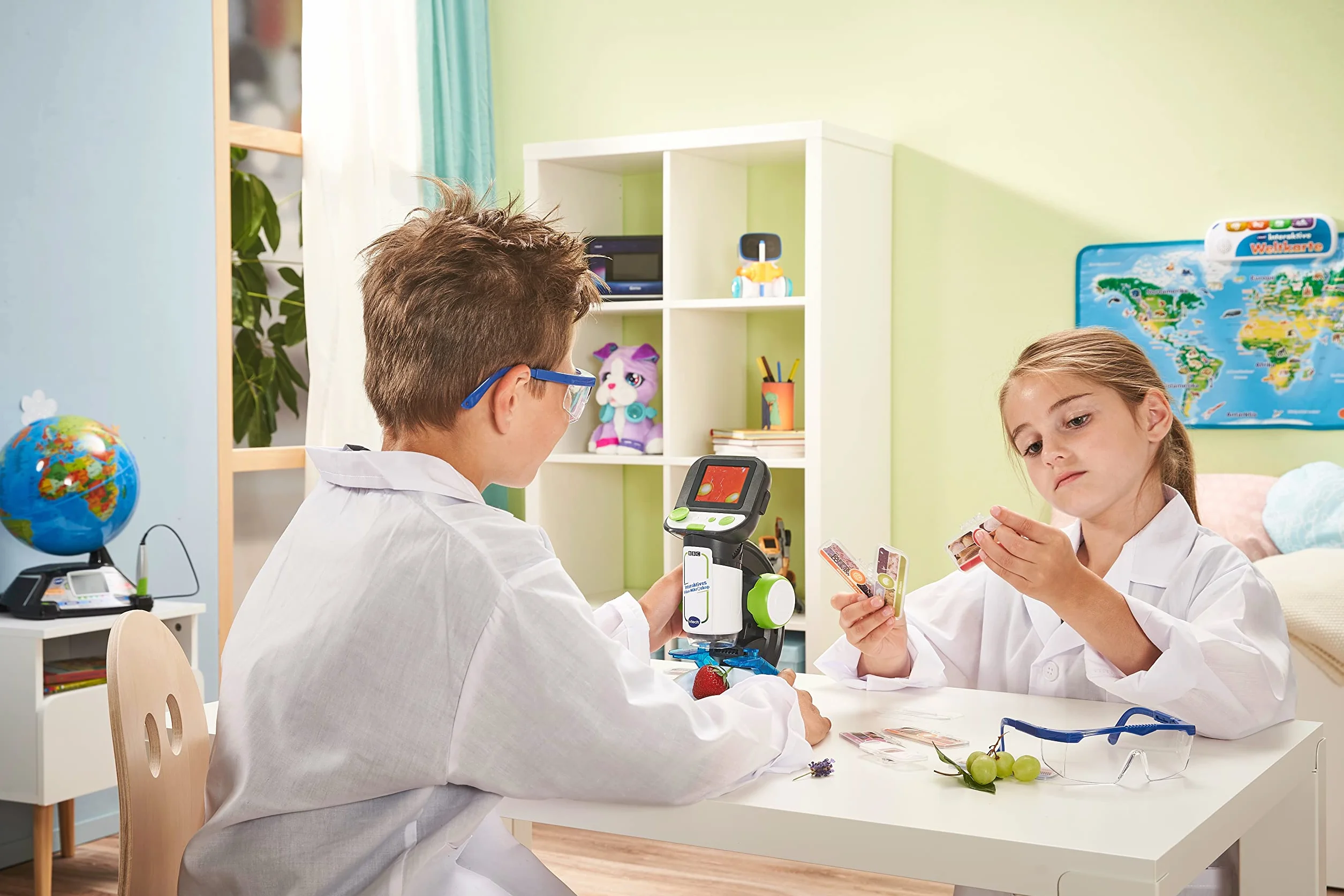 Vtech 80-616104 Interaktywny mikroskop wideo dla dzieci, kolorowy