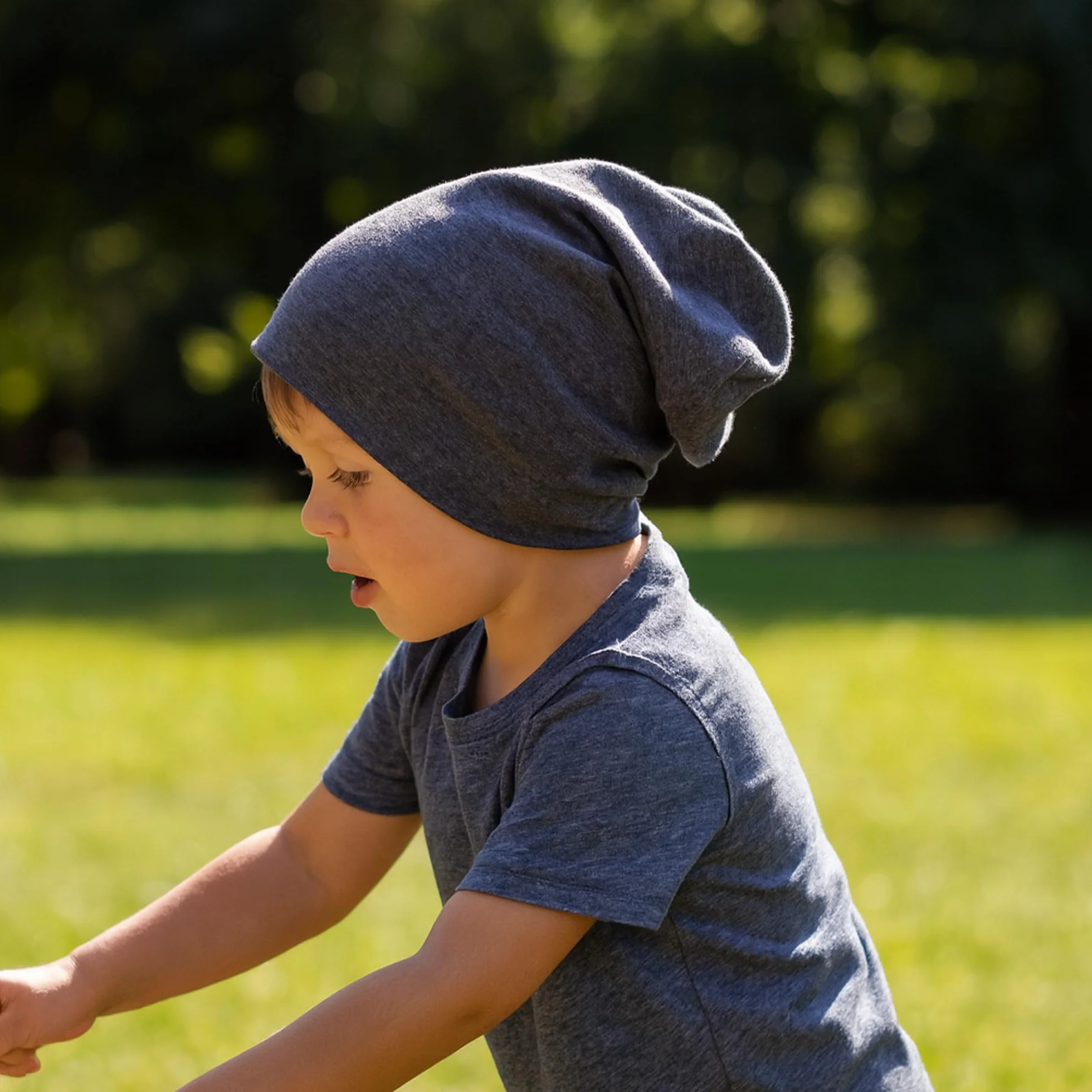 Dziecięca czapka typu beanie Miobo, bawełniana, jednokolorowa