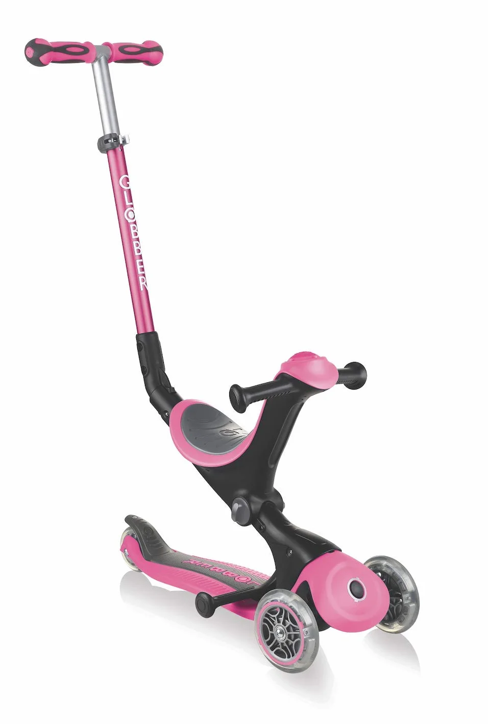 Globber - GO•UP Deluxe - 3-kołowa hulajnoga skalowalna z siedziskiem dla dzieci w wieku od 15 m+ do 6 lat +