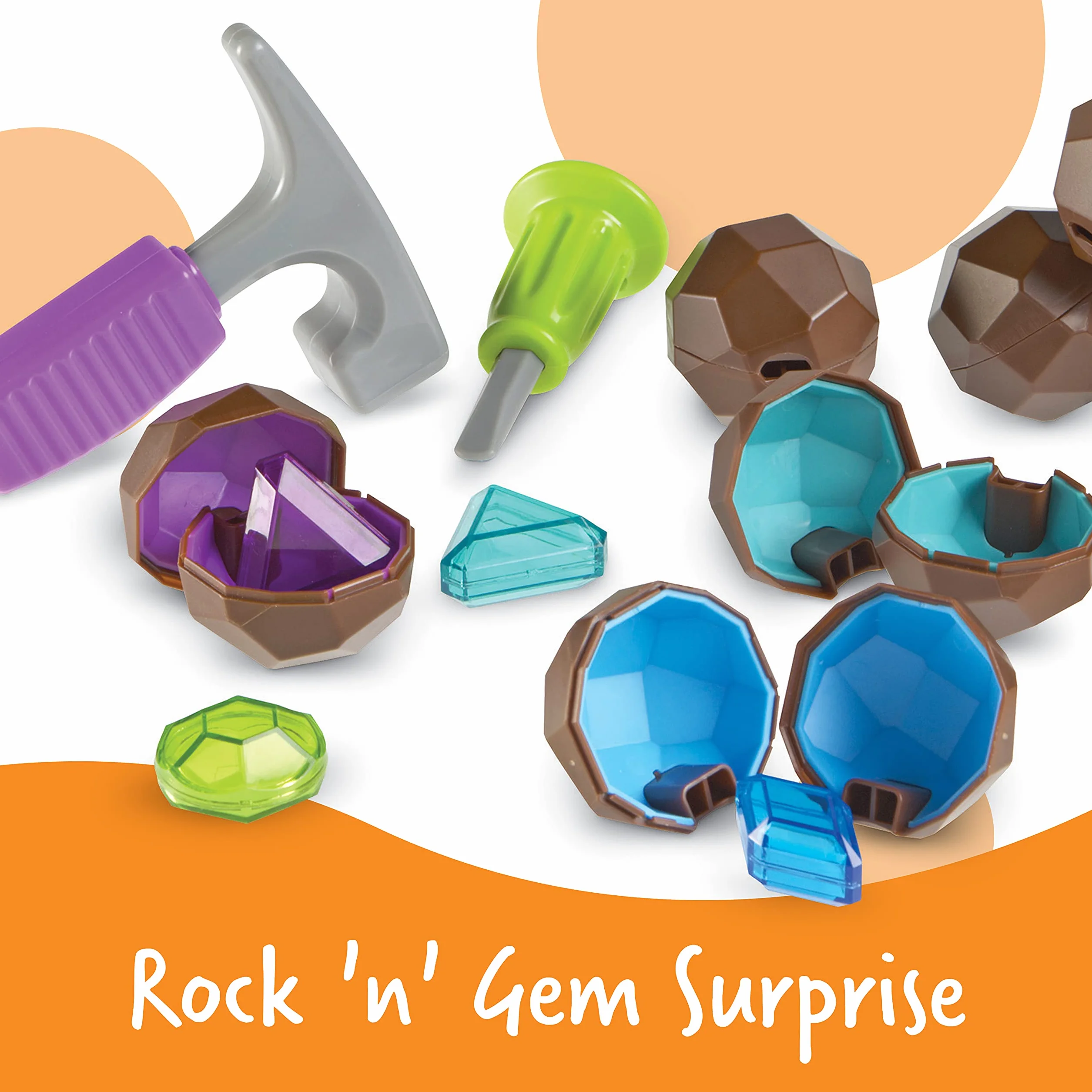 Learning Resources Rock 'n' Gem Niespodzianka Zabawki 19-Kawałek Zestaw