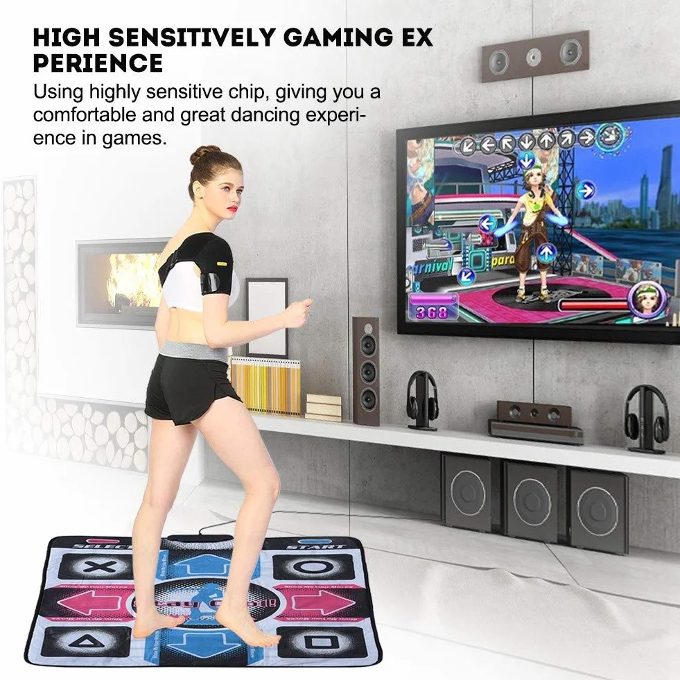 Yosoo Health Gear Mata do tańca do komputera, kontrolera tańczącego z kablem USB, wielofunkcyjna, antypoślizgowa mata do tańca, USB