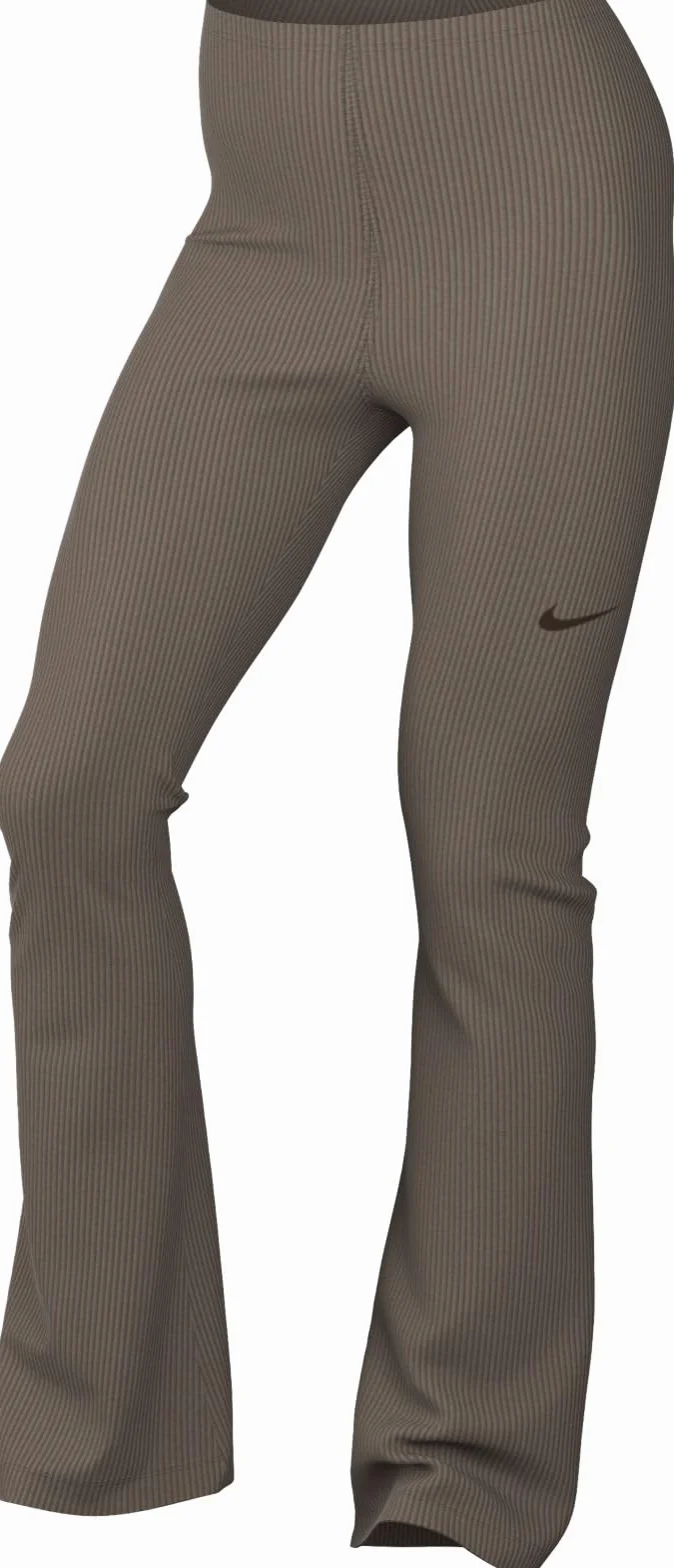 Nike Sportswear Chill Knit ciasno przylegające mini legginsy z rozkloszowanymi nogawkami dla kobiet, Mink Brown/Mink Brown, FQ2113-233, 2XL