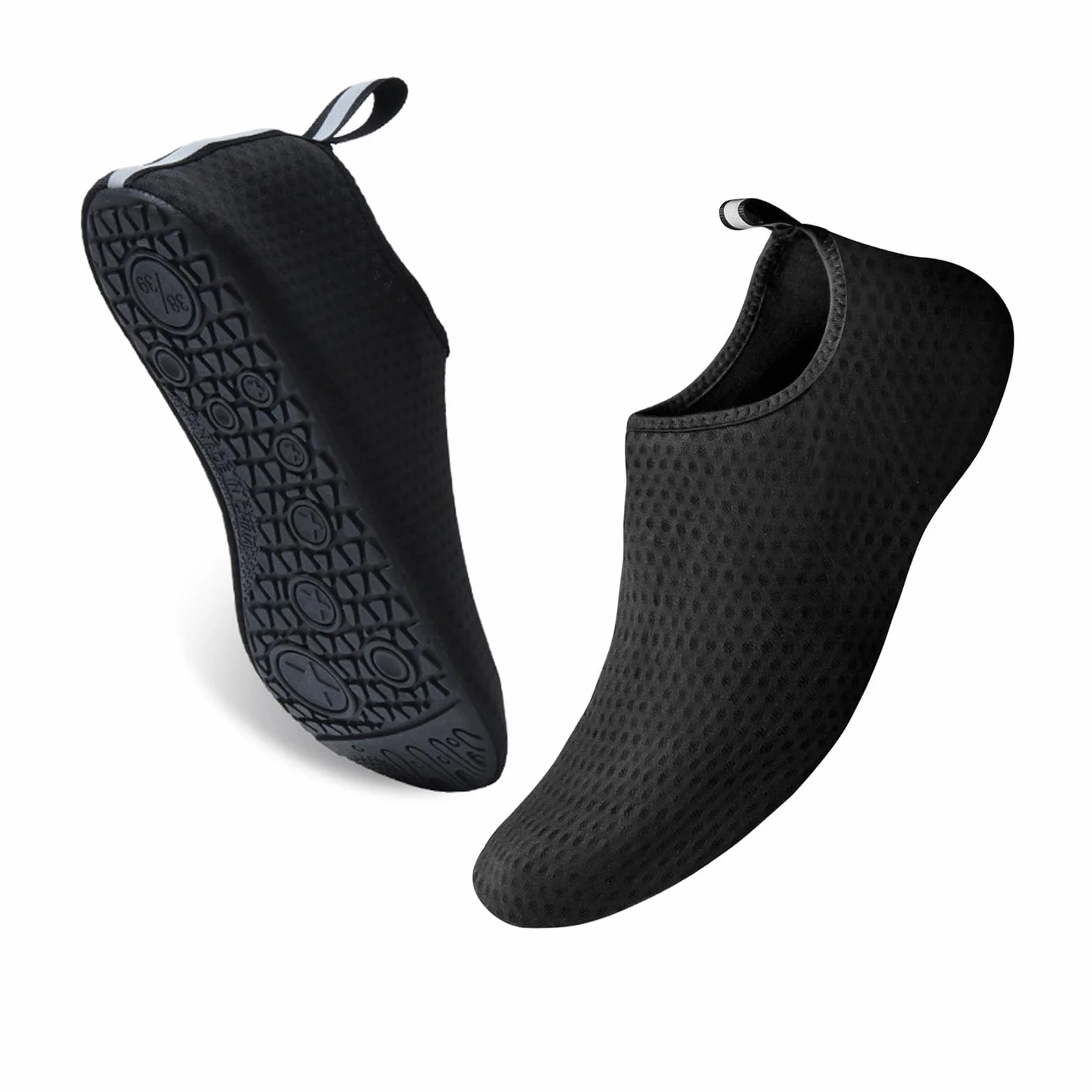 Buty do wody, bose stopy, szybkoschnące, do pływania, na basen, plażę, do surfowania, jogi, ćwiczeń, czarny, 36/37 EU