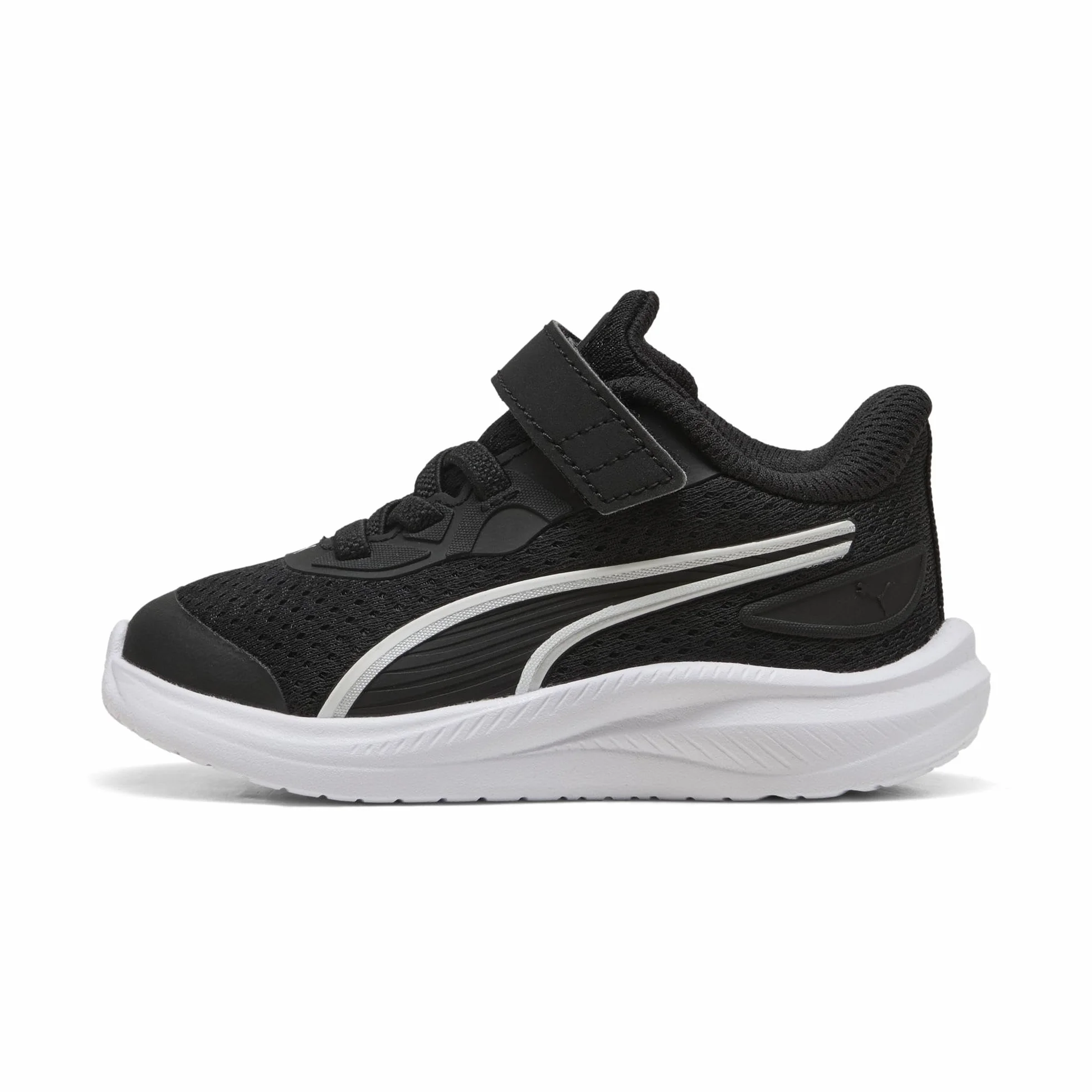 PUMA Unisex Baby Skyrocket 2 AC+ INF trampki, czarno-białe srebro, 4,5 UK dziecko, Puma Czarny PUMA Biały PUMA Srebrny, 4.5 UK