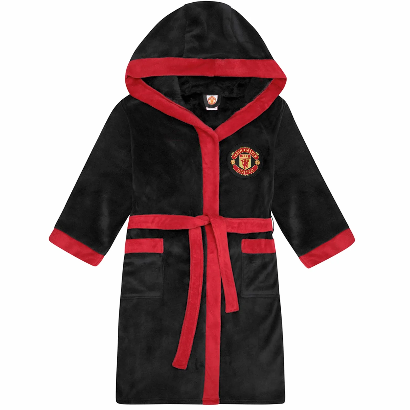 Manchester United F.C. - Szlafrok męski - polarowy - na prezent - oficjalne gadżety i akcesoria piłkarskie