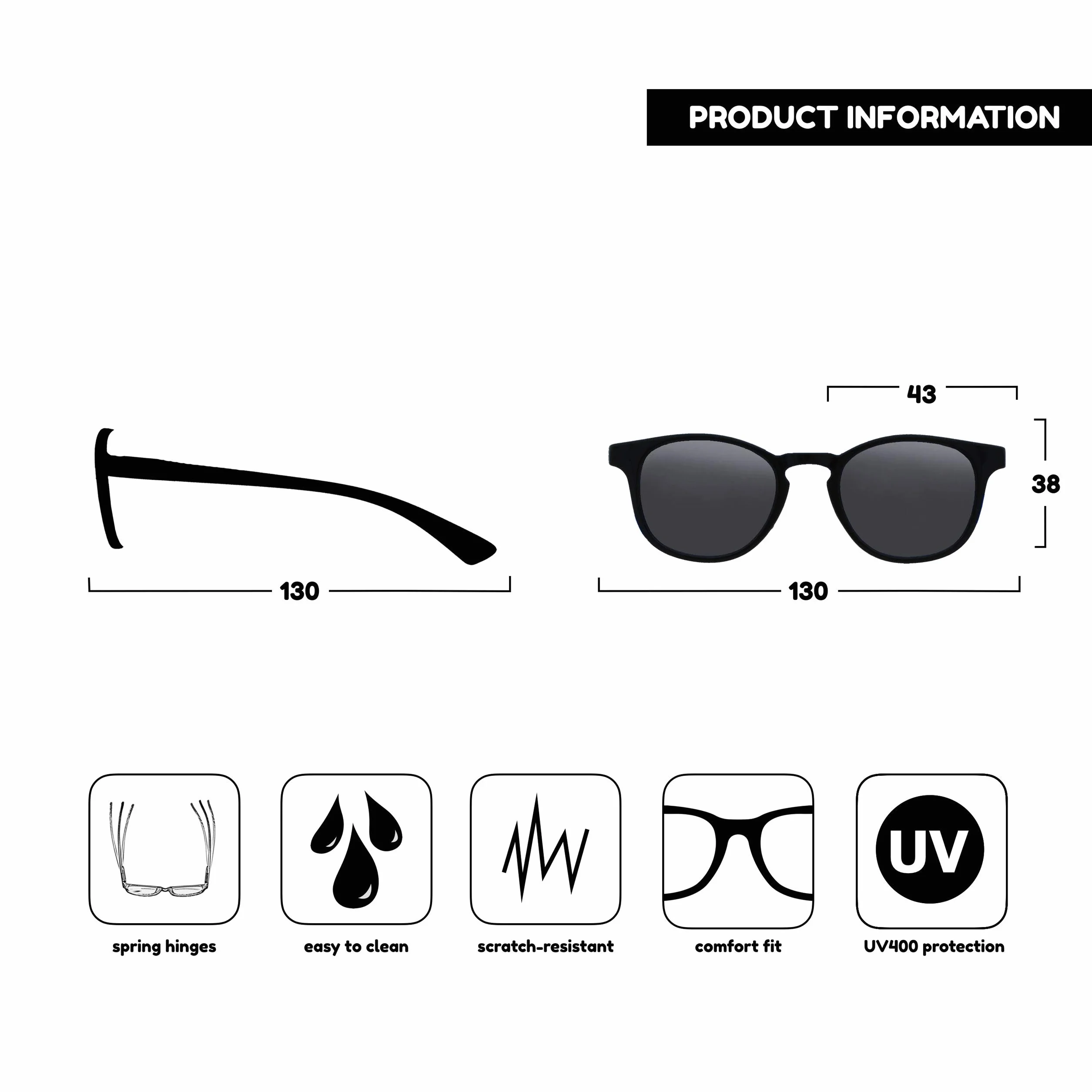 OPULIZE Dzieci dwupak niebieskie jasne okulary z pasującymi okularami przeciwsłonecznymi chłopcy dziewczęta wiek 6+ czarny neonowy różowy BS47-F BS47-F-000