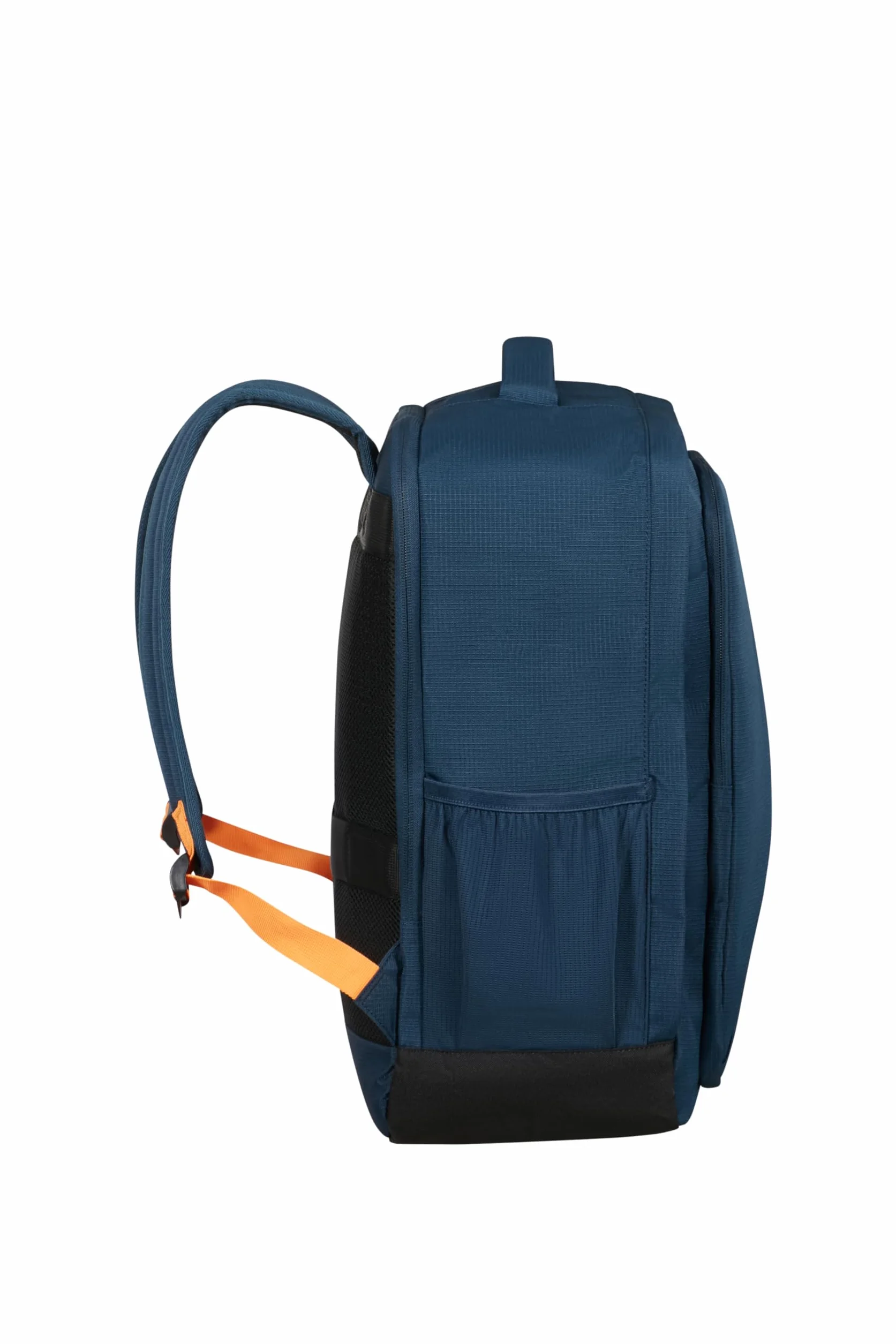 American Tourister Take2Cabin - EasyJet Torba kabinowa 36 x 20 x 45 cm, 38 l, 0,70 kg, bagaż podręczny, plecak samolotowy M pod siedzenie, niebieski/pomarańczowy (Dark Navy/Radiant Orange)
