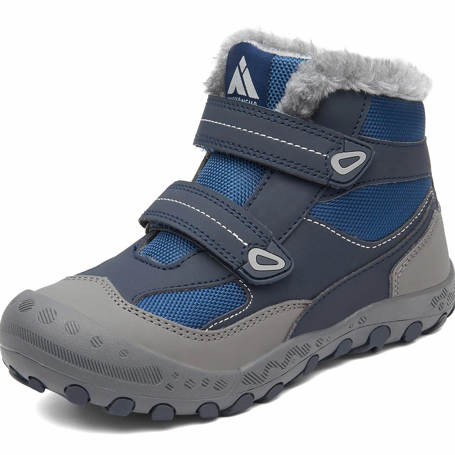 Mishansha Dziecięce buty zimowe, antypoślizgowe, trekkingowe, dla chłopców i dziewczynek, wygodne, bawełniane buty, 05 niebieski, 36 EU