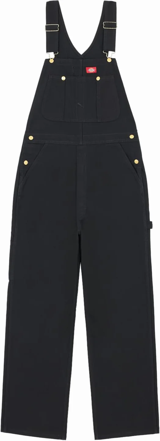 Dickies Męskie klasyczne kombinezony na szelkach, Płukany czarny, 26
