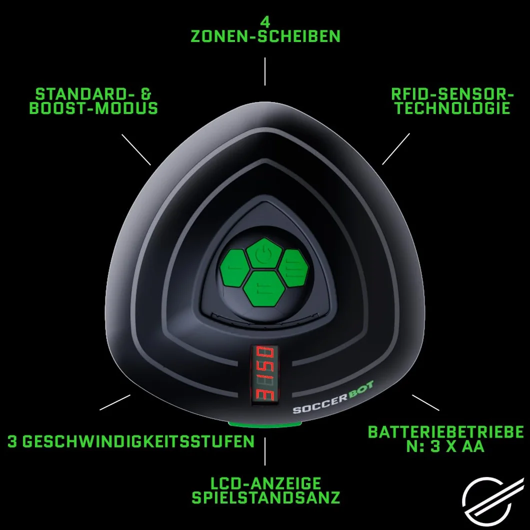 Smart Ball 1001CB Soccer Bot Indoor Football Trainer, czarny, jeden rozmiar