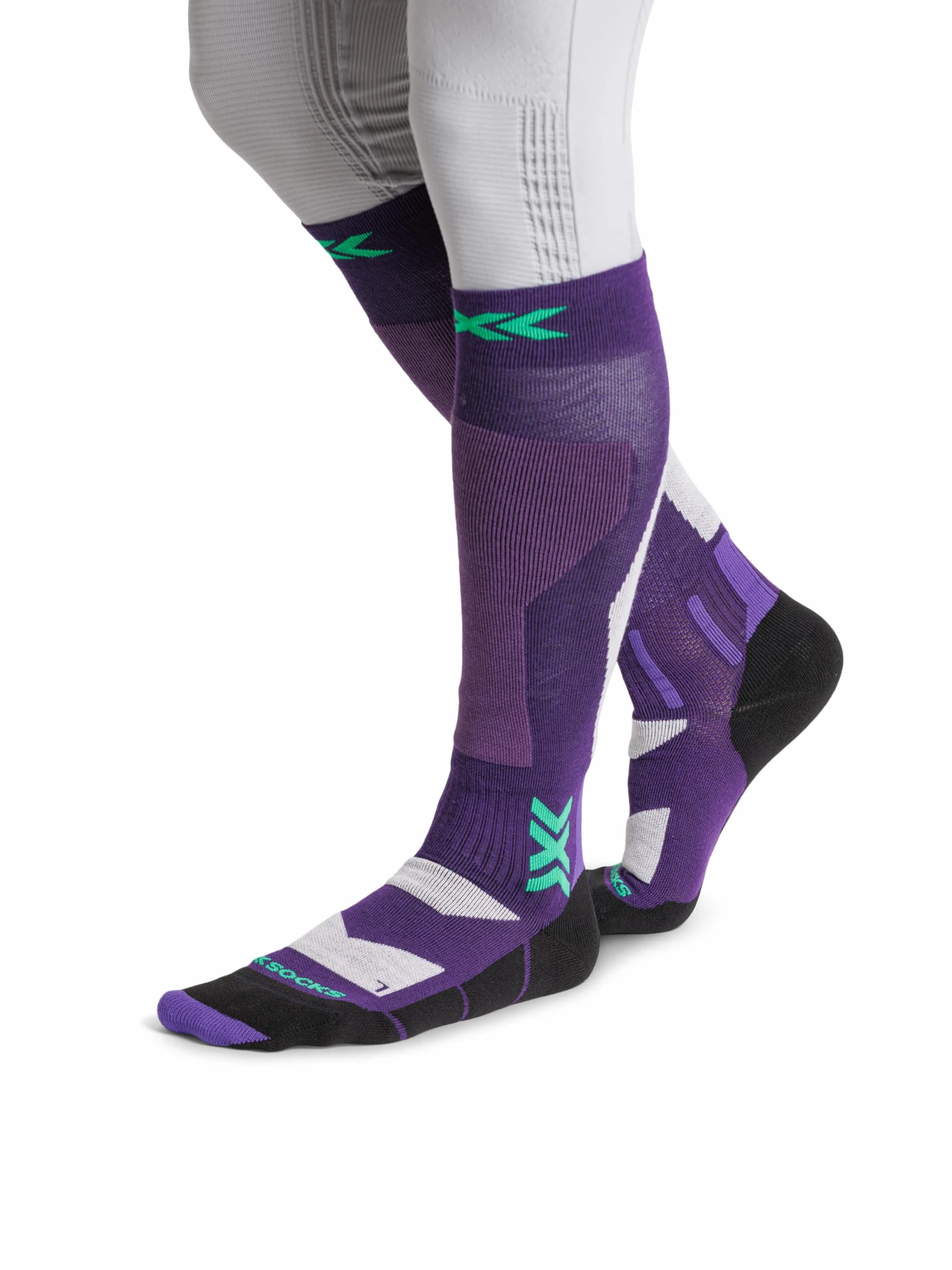 X-Socks Snowboard Discover OTC - wysokowydajne skarpety snowboardowe z bandażem O-Ring - najwyższy komfort i wsparcie podczas jazdy na snowboardzie - Sage Green/English Lawn, 39-41