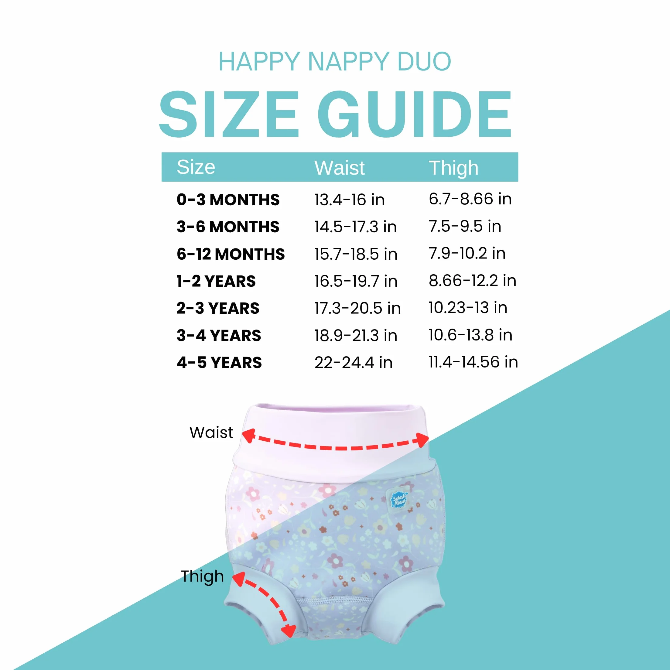 Splash About Happy Nappy Duo, Lilac Spring, 6-12 miesięcy, Liliowa wiosna, 6-12 miesi?cy