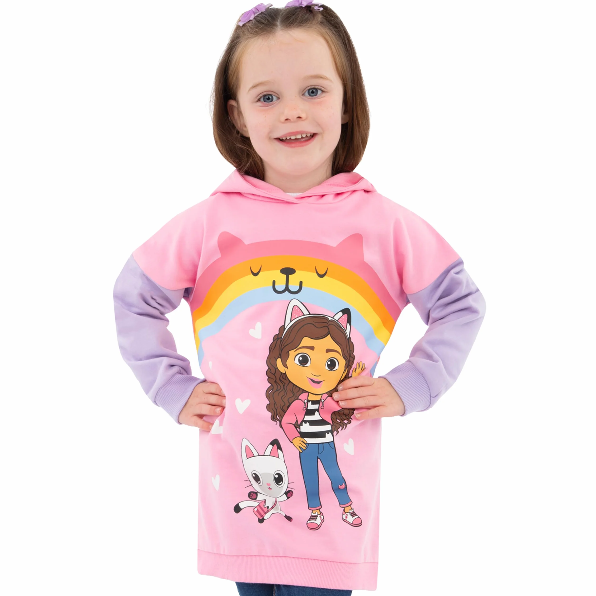 DreamWorks Gabby's Dollhouse Longline Hoodie Dla Dziewczynek | Ubrania Gabbys Dollhouse