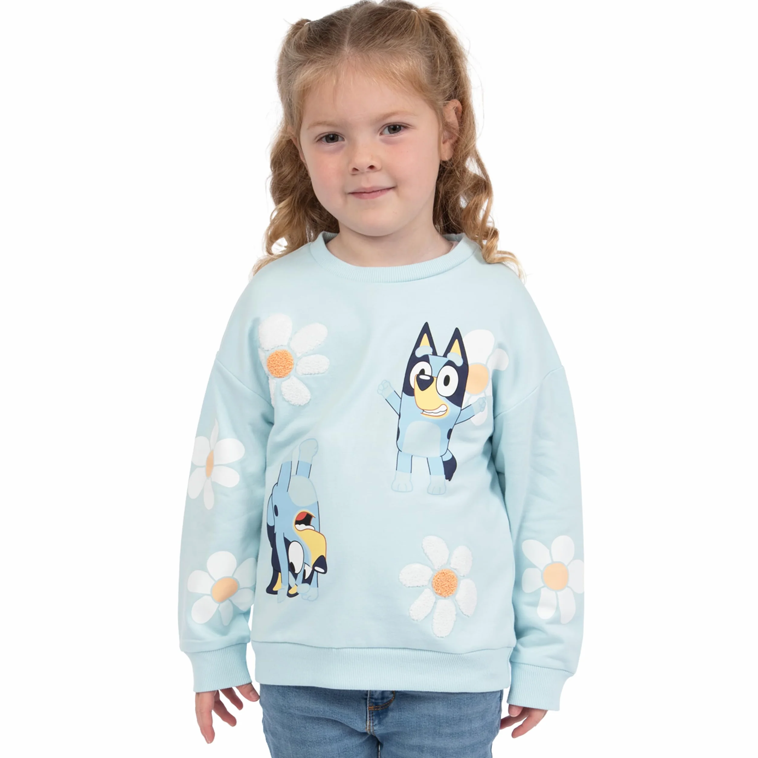 Bluey Bluza | Kwiatowe Bluzy Dziewczęce | Kwiatowe Bluzy Dla Dziewczynek | Bawełniana Bluza Dla Dziewczynek