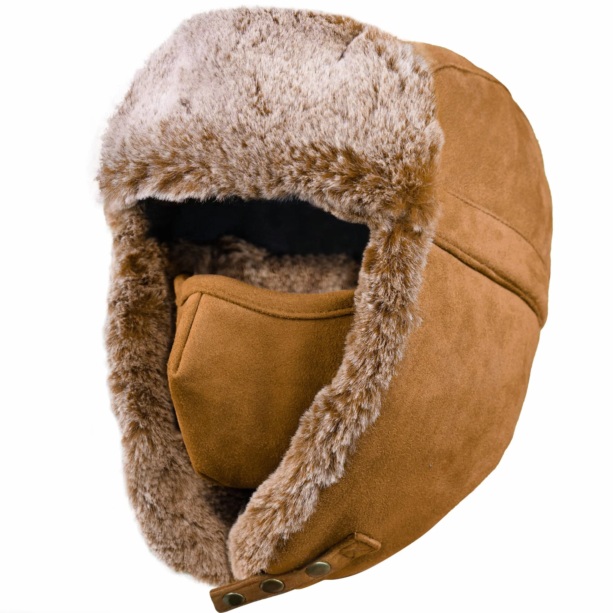Unigear Ushanka kapelusz, czapki bombardierskie ciepła wiatroszczelna czapka zimowa z odpinaną maską do jazdy na rowerze, jazdy na nartach, snowboardzie, kempingu, turystyki pieszej