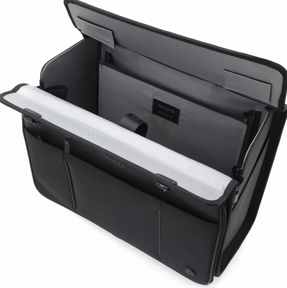 Davidt's Pilot Case Trolley 263113, czarna - walizka bagażowa z kieszenią na laptopa (43.2 cm), poliester, Czarny, Trolley Modell 1, Etui pilota