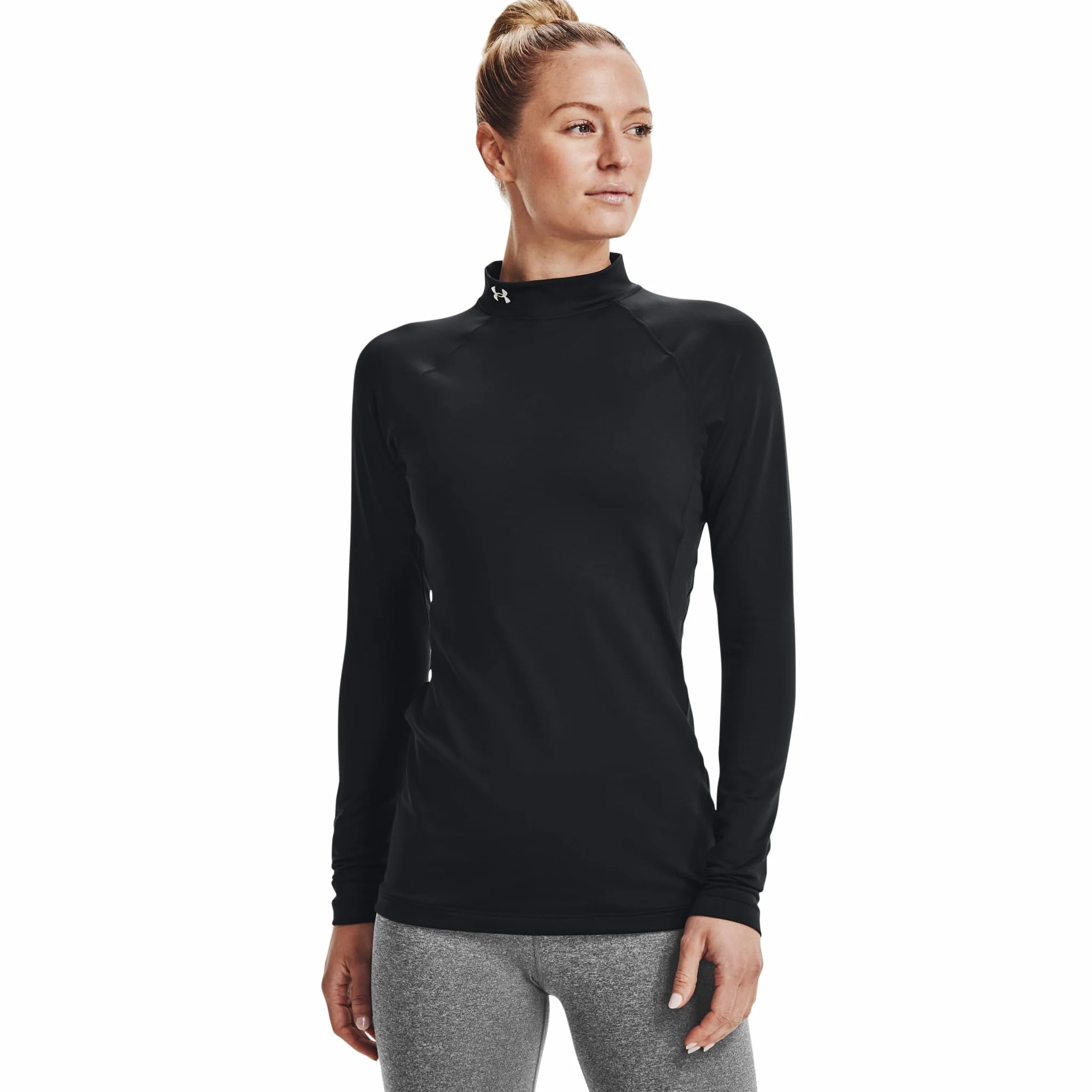 Under Armour Ultra ciepła koszulka polo dla kobiet, termiczna koszulka do biegania z długim rękawem z technologią antyzapachową Kobiety Ua Authentics Mockneck