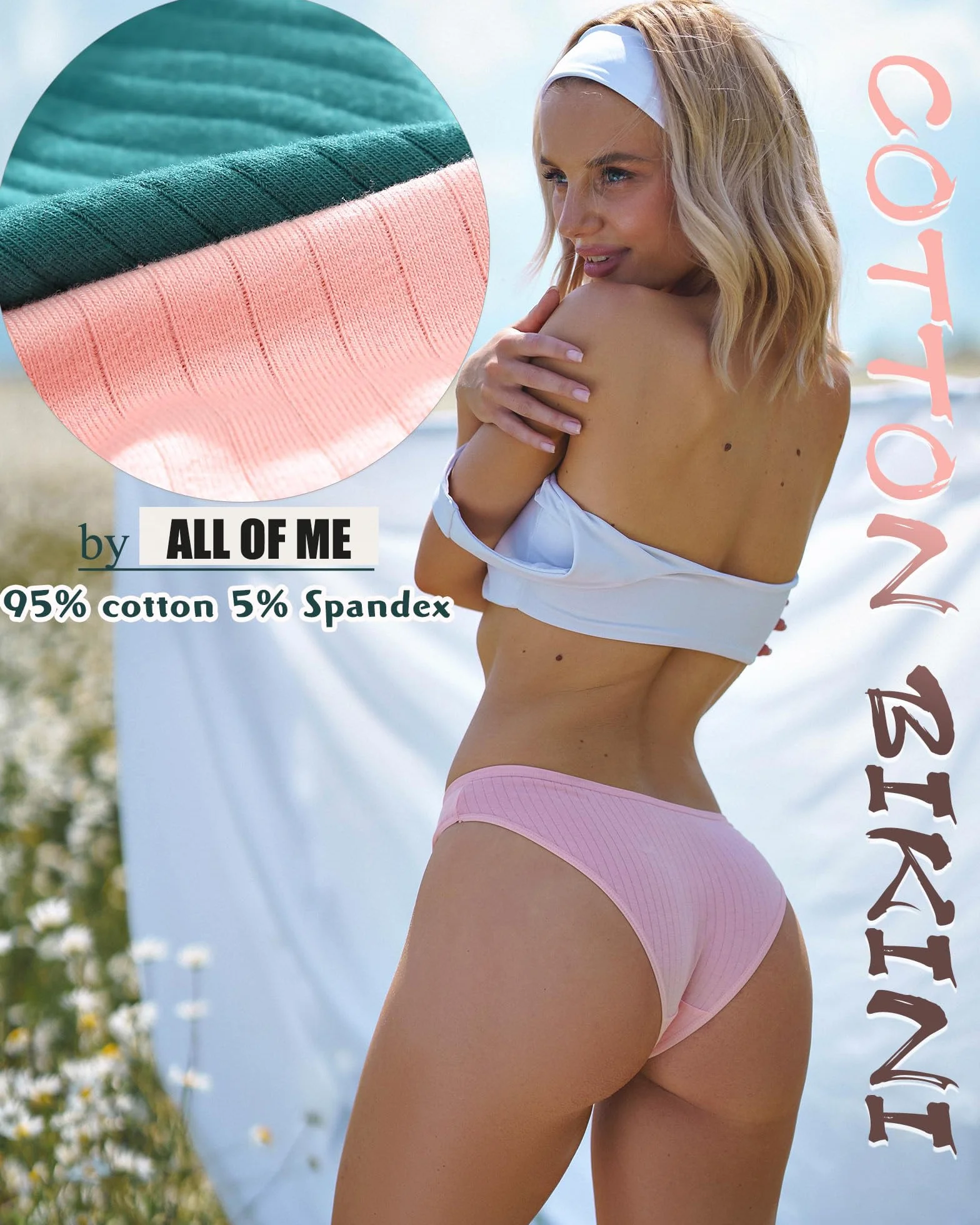 ALL OF ME 6-pak majtek damskich bawełnianych majtek bawełnianych figi damskie miękkie hipsterskie seksowne majtki damskie bielizna miękka majtka, wielopak