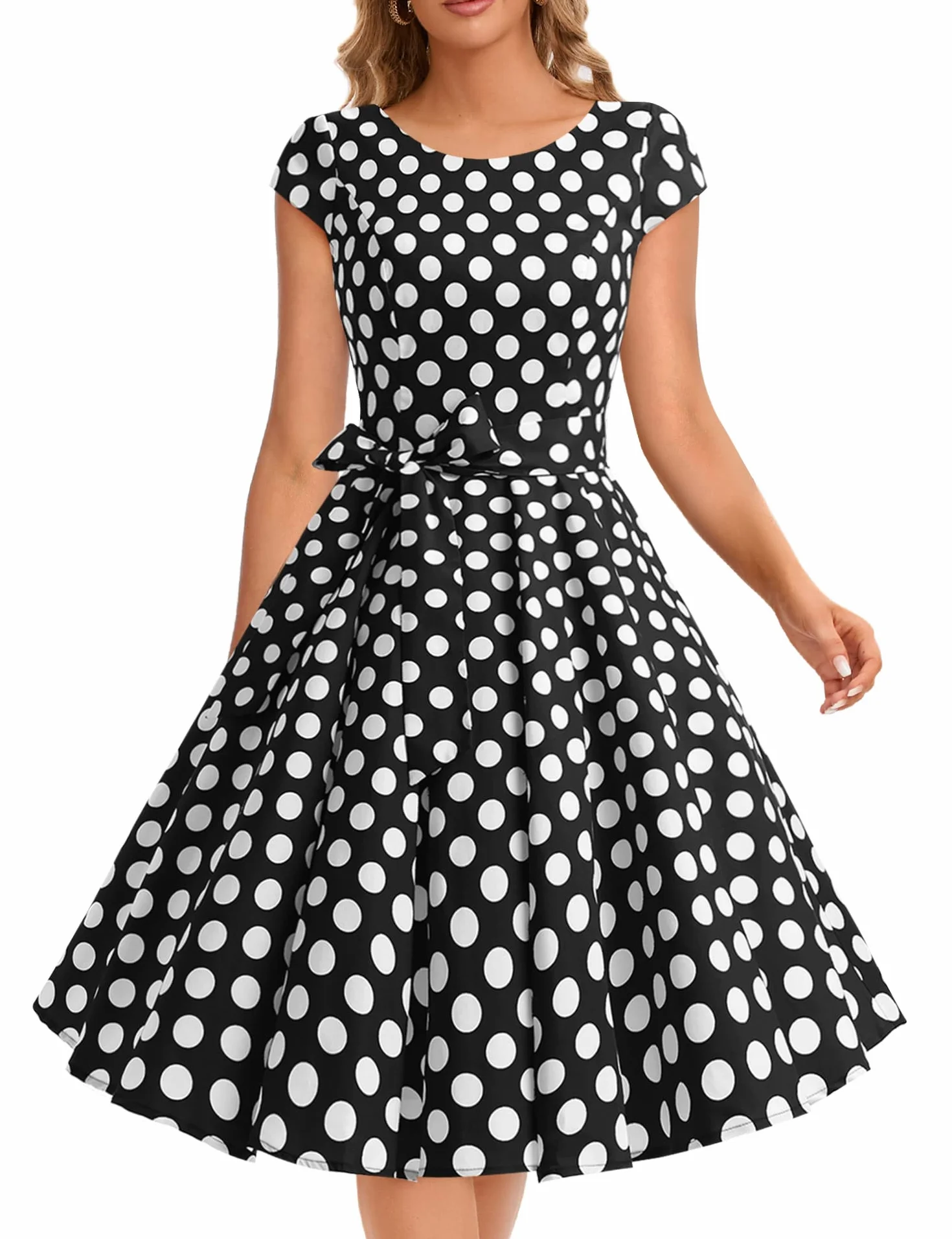 Dressystar Damska sukienka koktajlowa w stylu lat 50-tych 60-tych Audrey Hepburn pin up retro