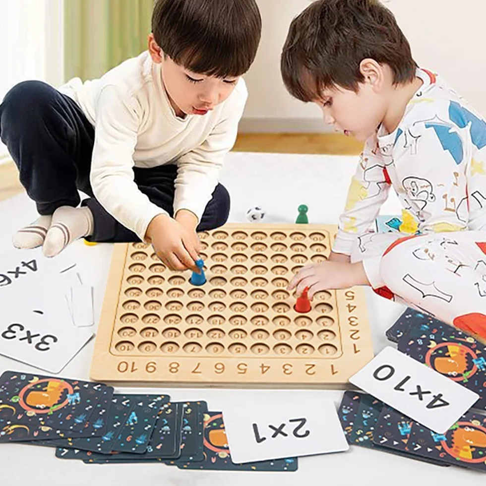 OneNine Montessori tablica do mnożenia, 1 x 1, gra edukacyjna dla studentów, zabawka Montessori, gra liczeniowa, zabawa dla profesjonalistów w liczeniu, łatwa nauka dla nastolatków