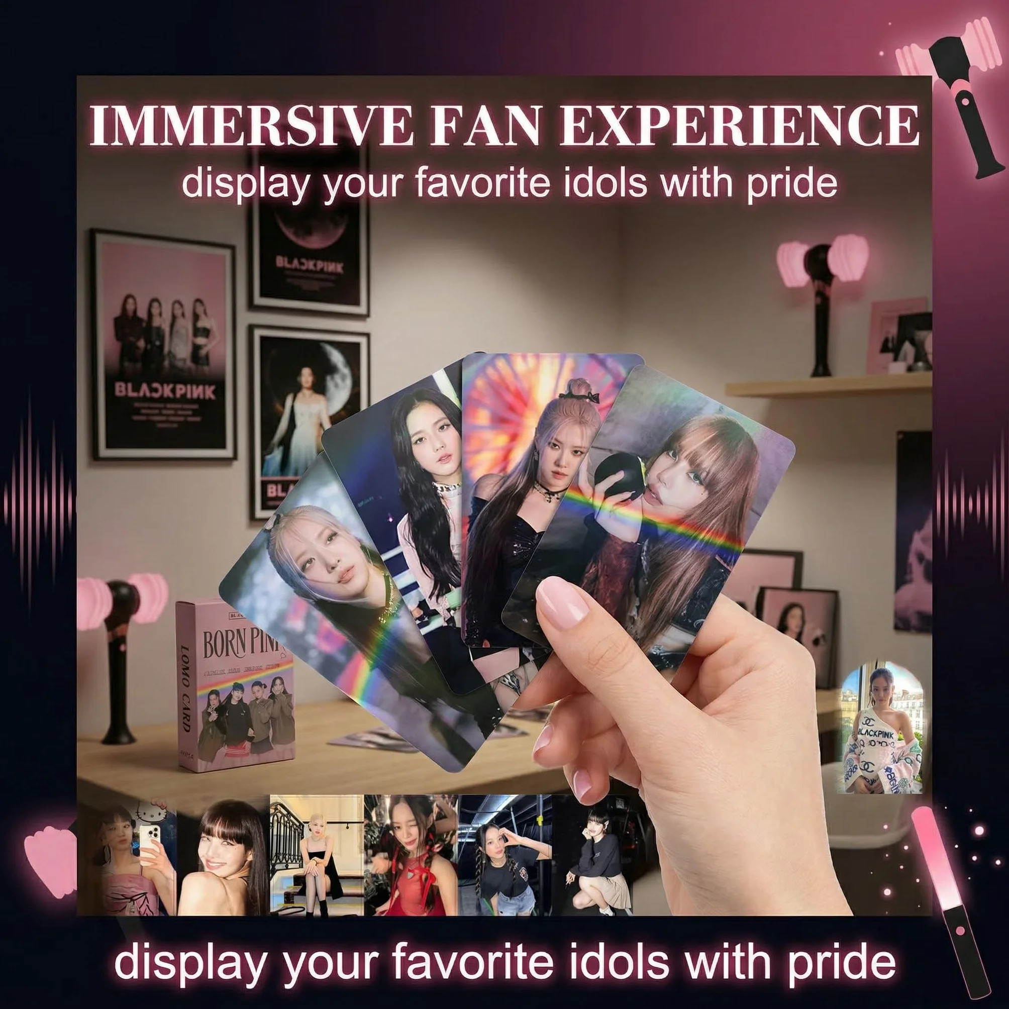 Zestaw 55 fotokardów BP z 40 naklejkami, kartami fanowskimi artystycznymi, kolekcja prezentów na albumy i dekoracje, Kpop Merch prezenty dla fanów