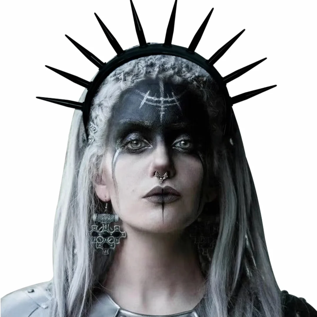 keland Gotycka kolczasta opaska na głowę gotycka nakrycie głowy dla kobiet Halloween cosplay