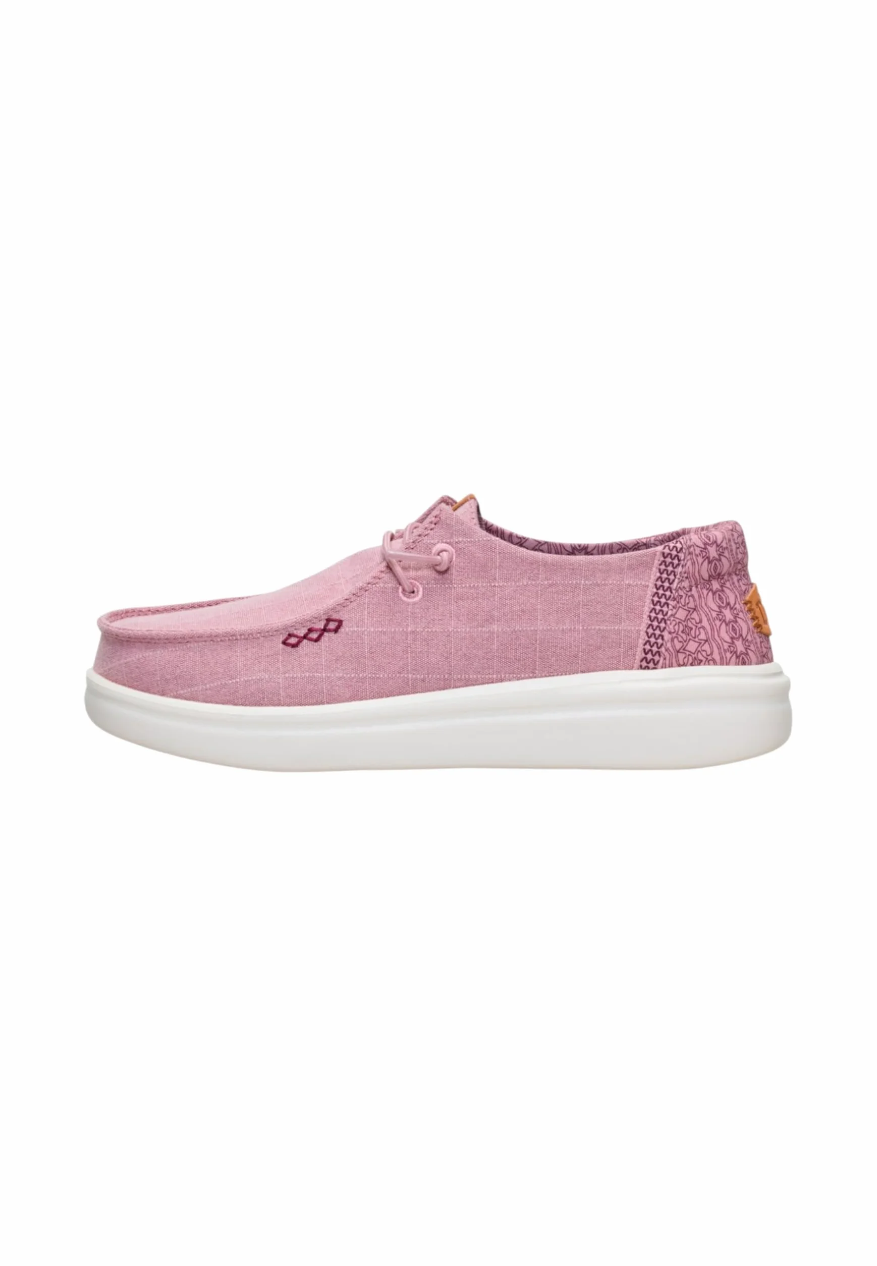 HEYDUDE Wendy Rise Chambray Grid mokasyny damskie, różowe - 45274-5CG