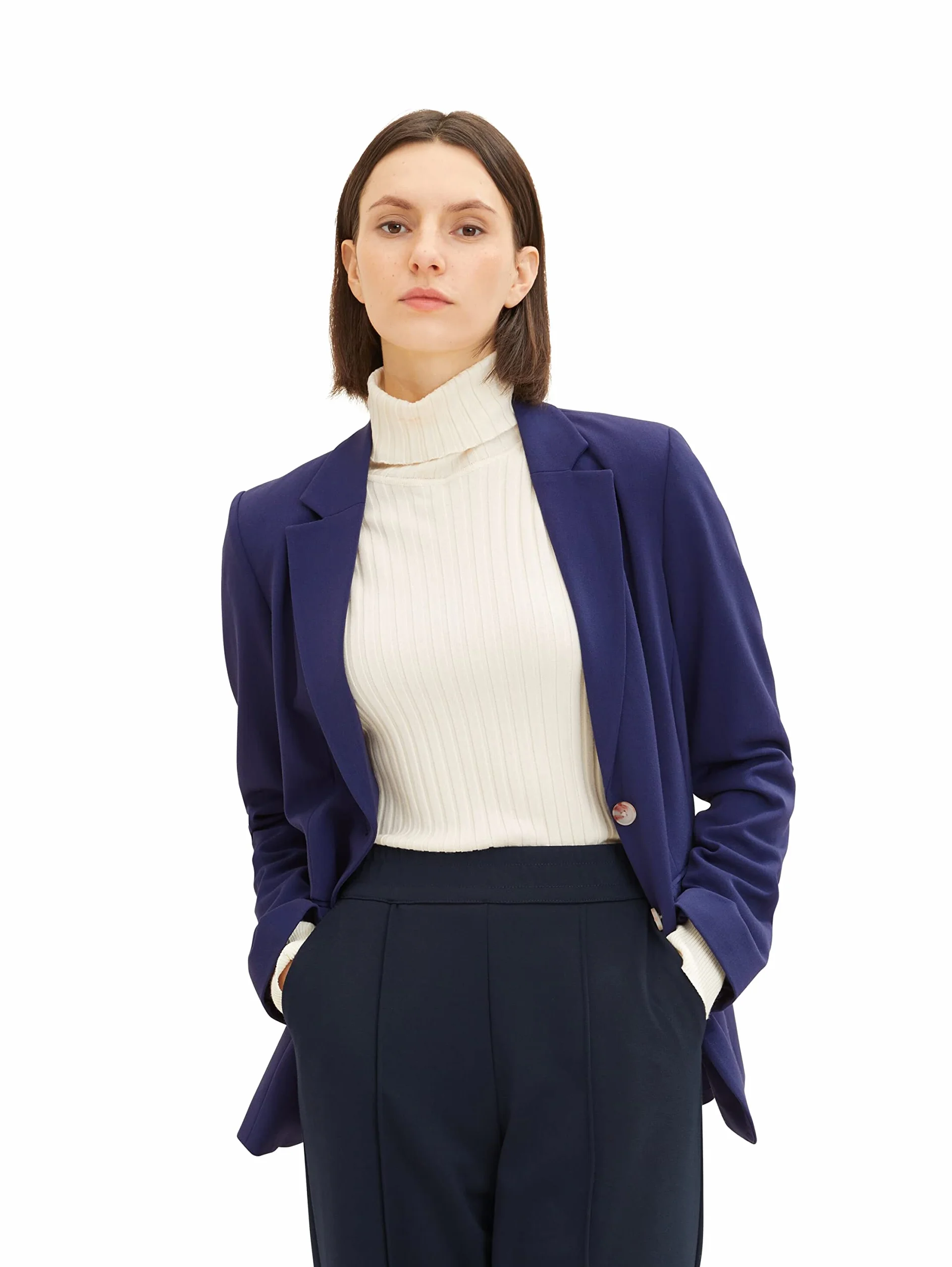 TOM TAILOR 1035882 Marynarka Kobiety, 11331 - Atlantic Ocean Blue, 36
