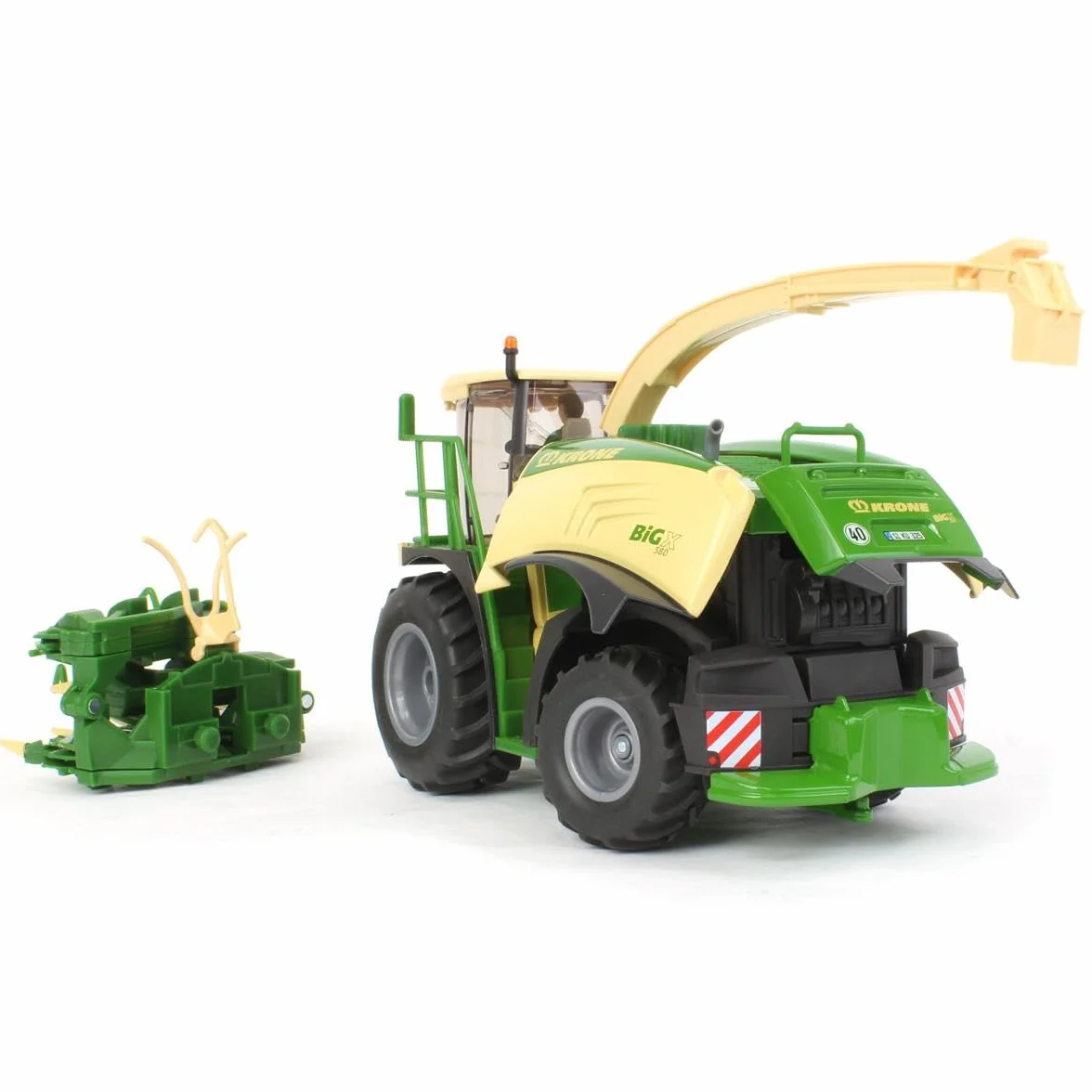 siku 4066, Krone BiG X 580 Forage Harvester, 1:32, Metal/Plastic, Green/Yellow, Movable parts, Multifunctional