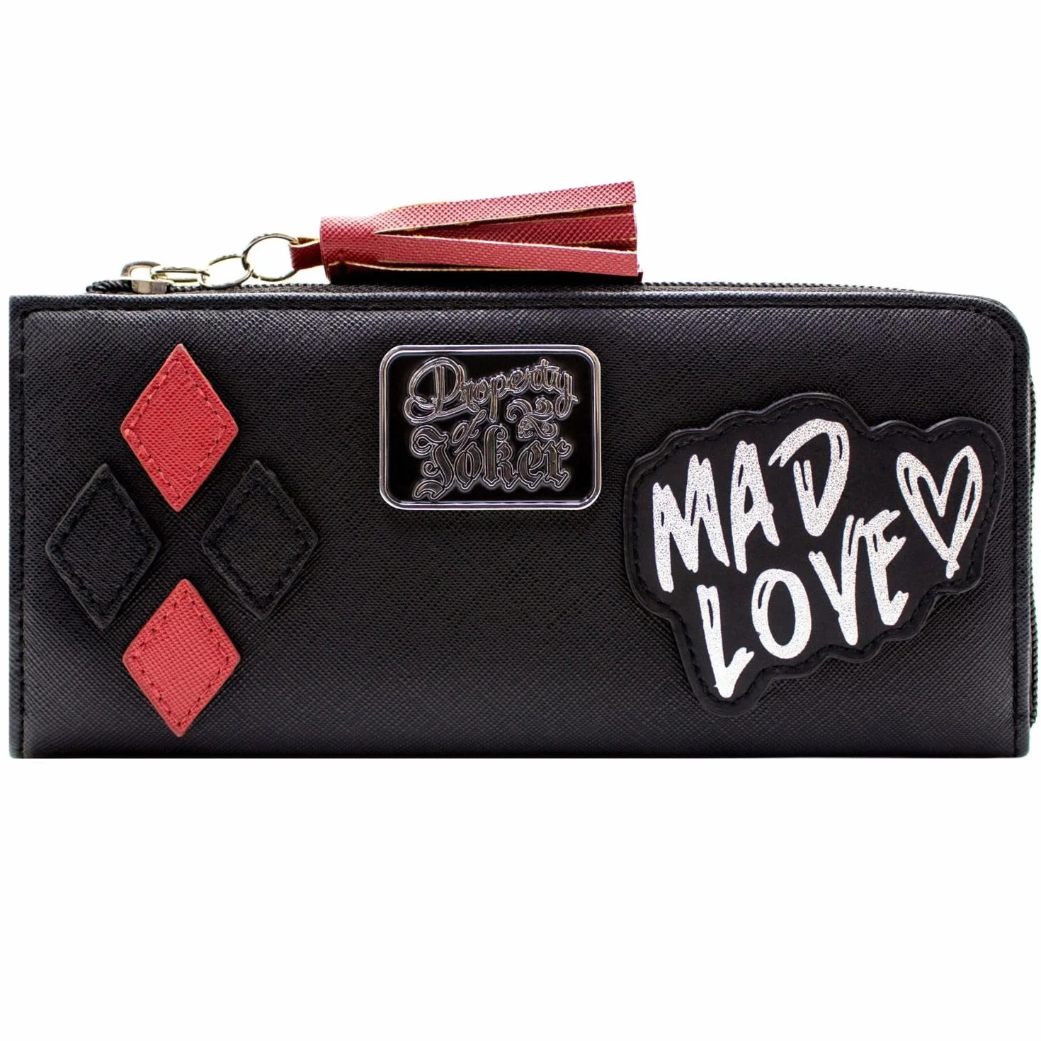Harley Quinn Batman Własność Jokera Szalona Miłość Torebka Clutch Kieszonka na Monety & Uchwyt na Karty, Czarny