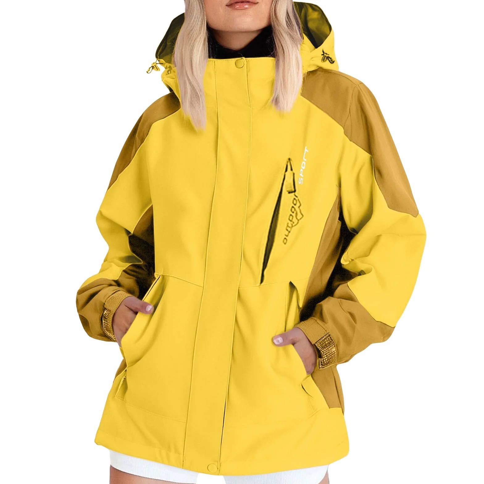 Damskie wodoodporne kurtki lekki płaszcz przeciwdeszczowy z kapturem sportowa kurtka przeciwdeszczowa softshell outdoorowy podróżny płaszcz przeciwdeszczowy damska wiatrówka kurtka plus size bieganie