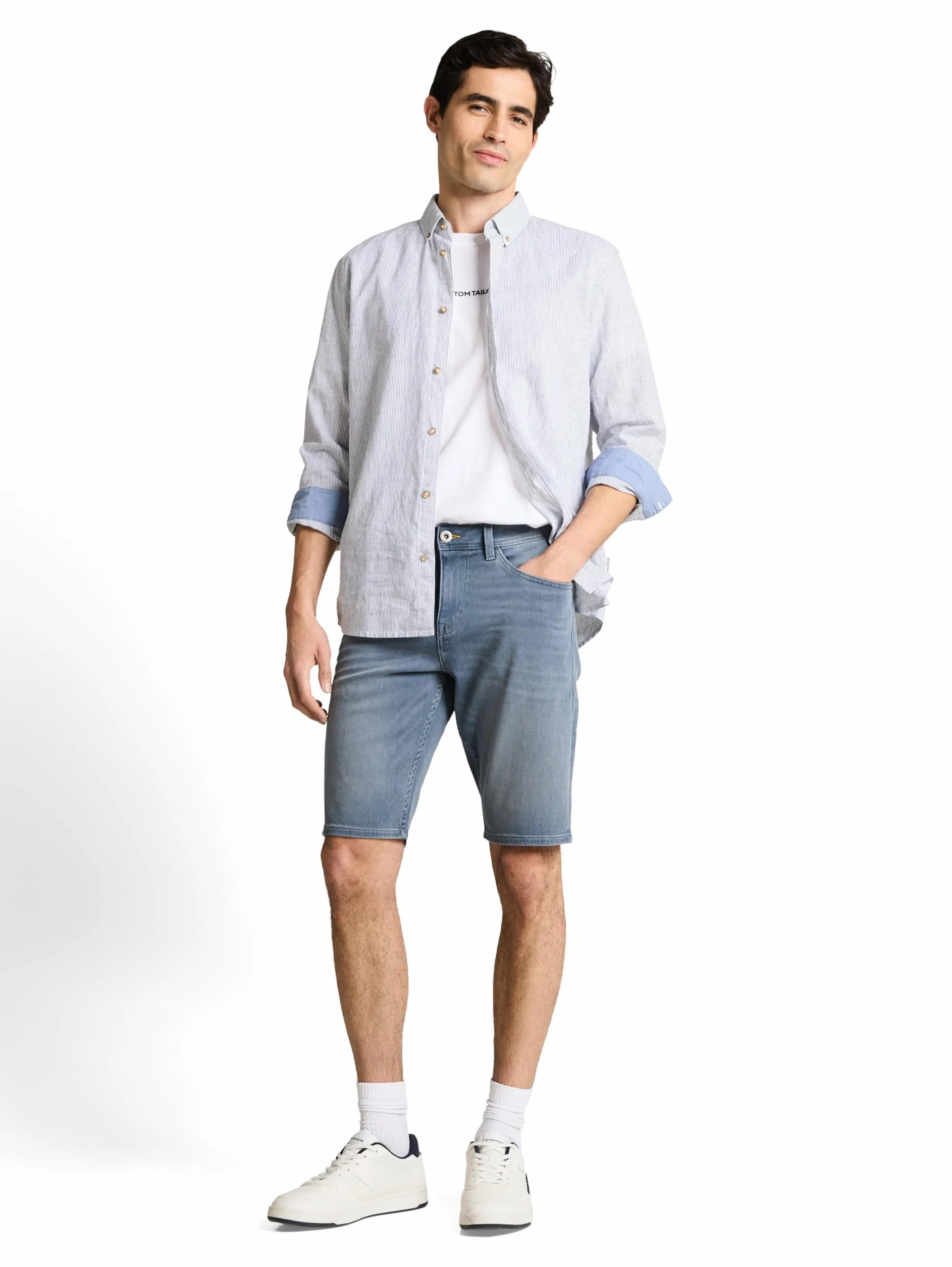 TOM TAILOR 1050032 - Szorty jeansowe bermudy Mężczyźni
