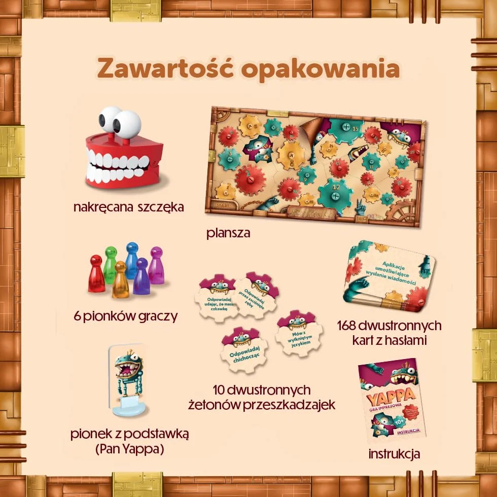 Trefl - Yappa - Szalona Gra Imprezowa, Nakręcana Szczęka, Gra dla Dorosłych i Dzieci od 10 lat