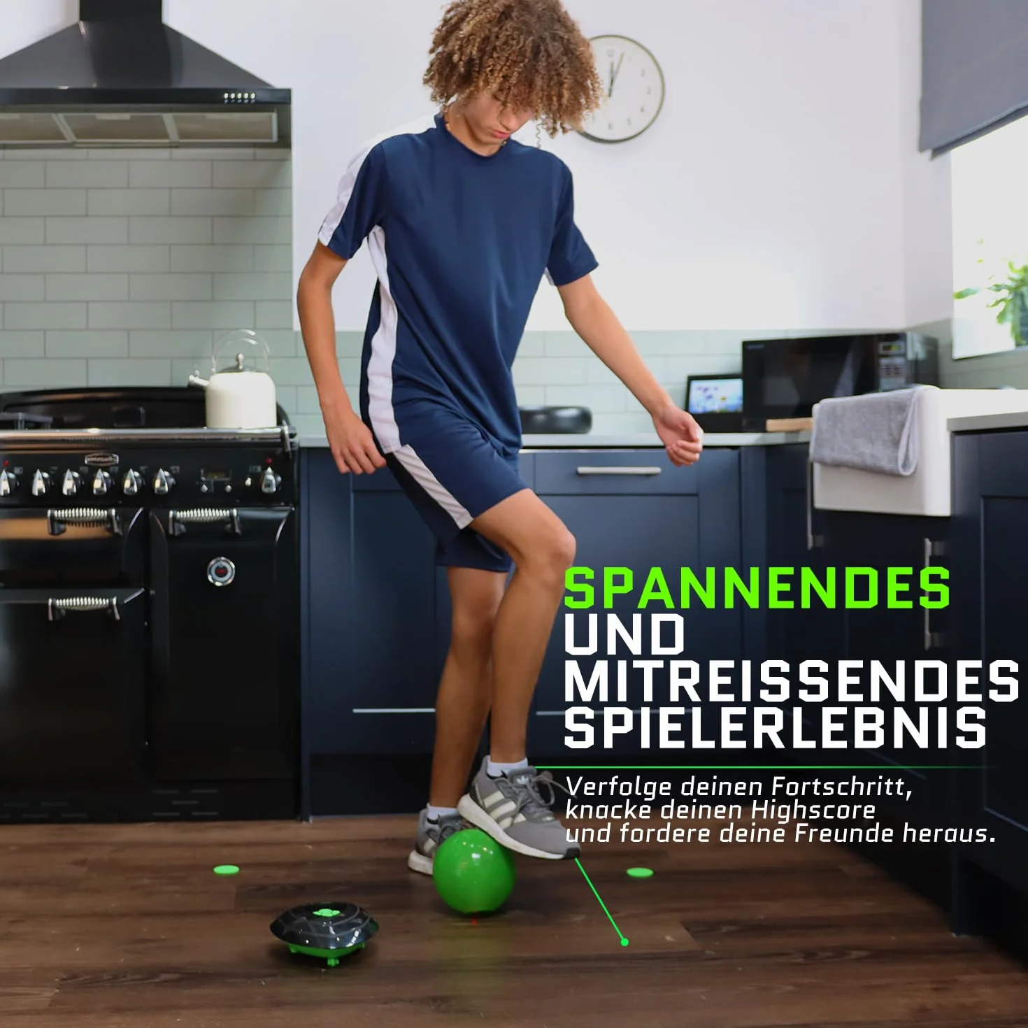 Smart Ball 1001CB Soccer Bot Indoor Football Trainer, czarny, jeden rozmiar