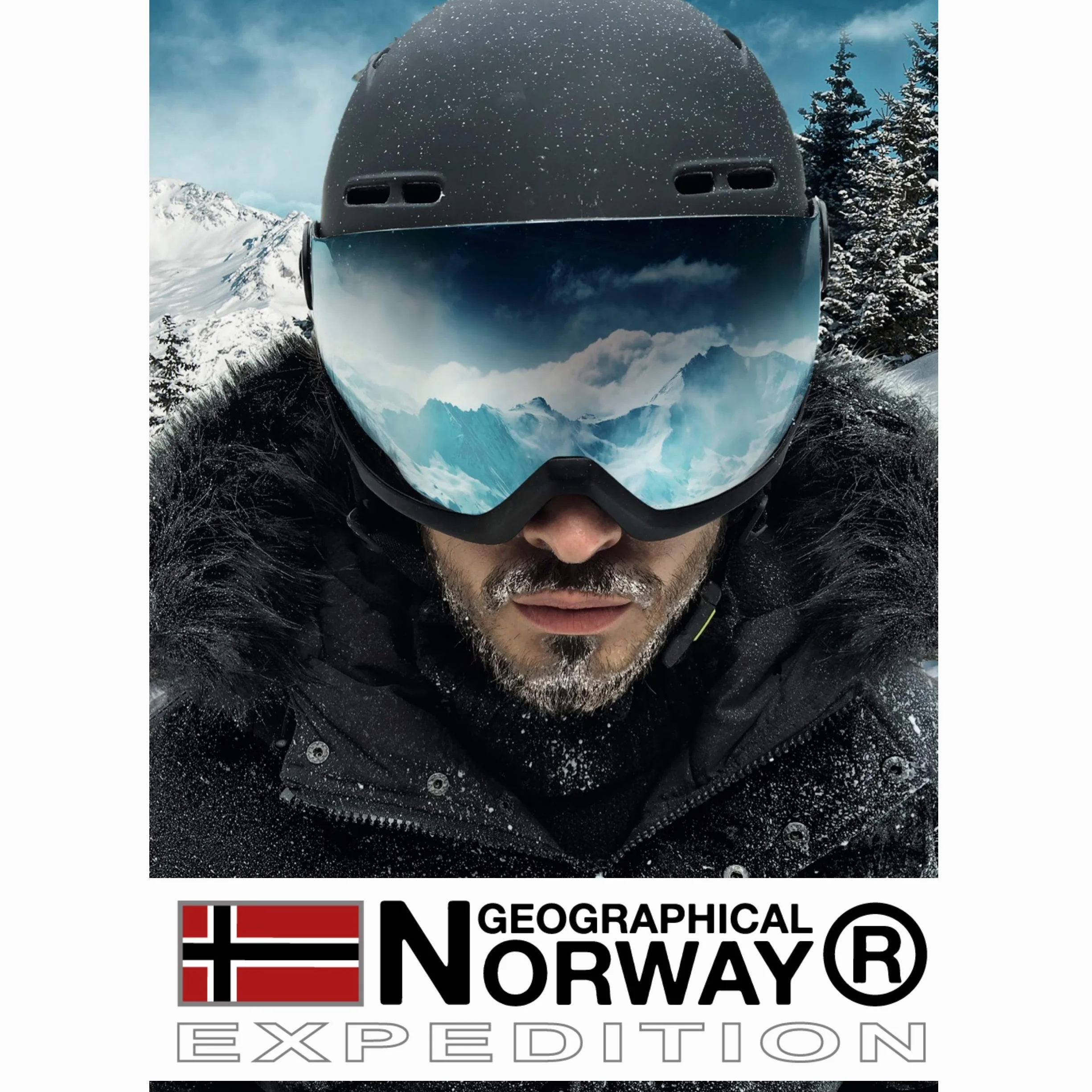 Geographical Norway Royaute Męska wodoodporna kurtka softshellowa dla mężczyzn, oddychająca, outdoorowa, z kapturem, taktyczna, odporna na zimowe warunki, wiatrówka