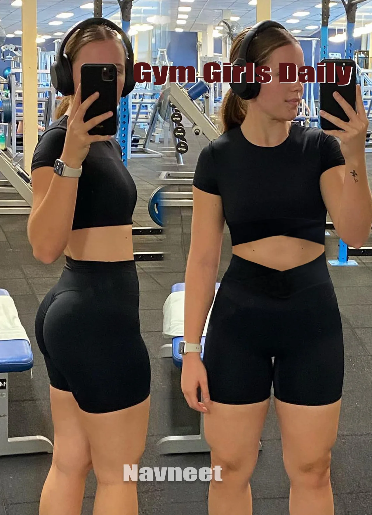 Navneet Zestaw sportowy damski na siłownię, krótki zestaw do treningu, zestaw sportowy do fitnessu, zestaw sportowy top szorty, szorty, joga