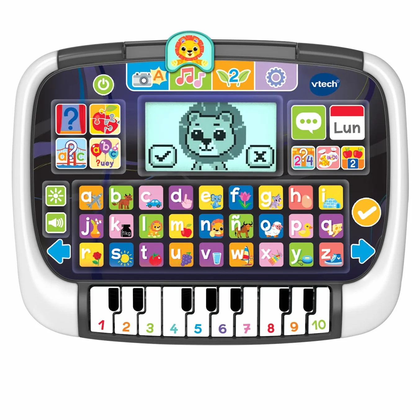 VTech 3480-551722 Panel Edukacyjny z tabletem fortepianowym dla dzieci Multi-App, interaktywne zabawki dla dzieci +2 lata, wersja ESP